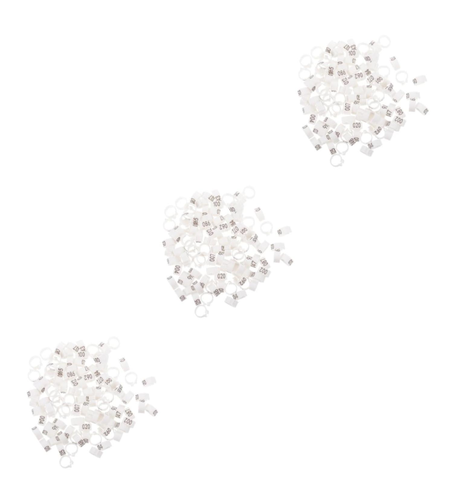 Angoily 300 Pcs Pigeon Anklet Duck Where Clip Chicken Ankle Ring Pigeons Ring Bands Parrot Label Tape Baby 1.3X1.3CMx3pcs Whitex3pcs - Buy Online on GoSupps.com