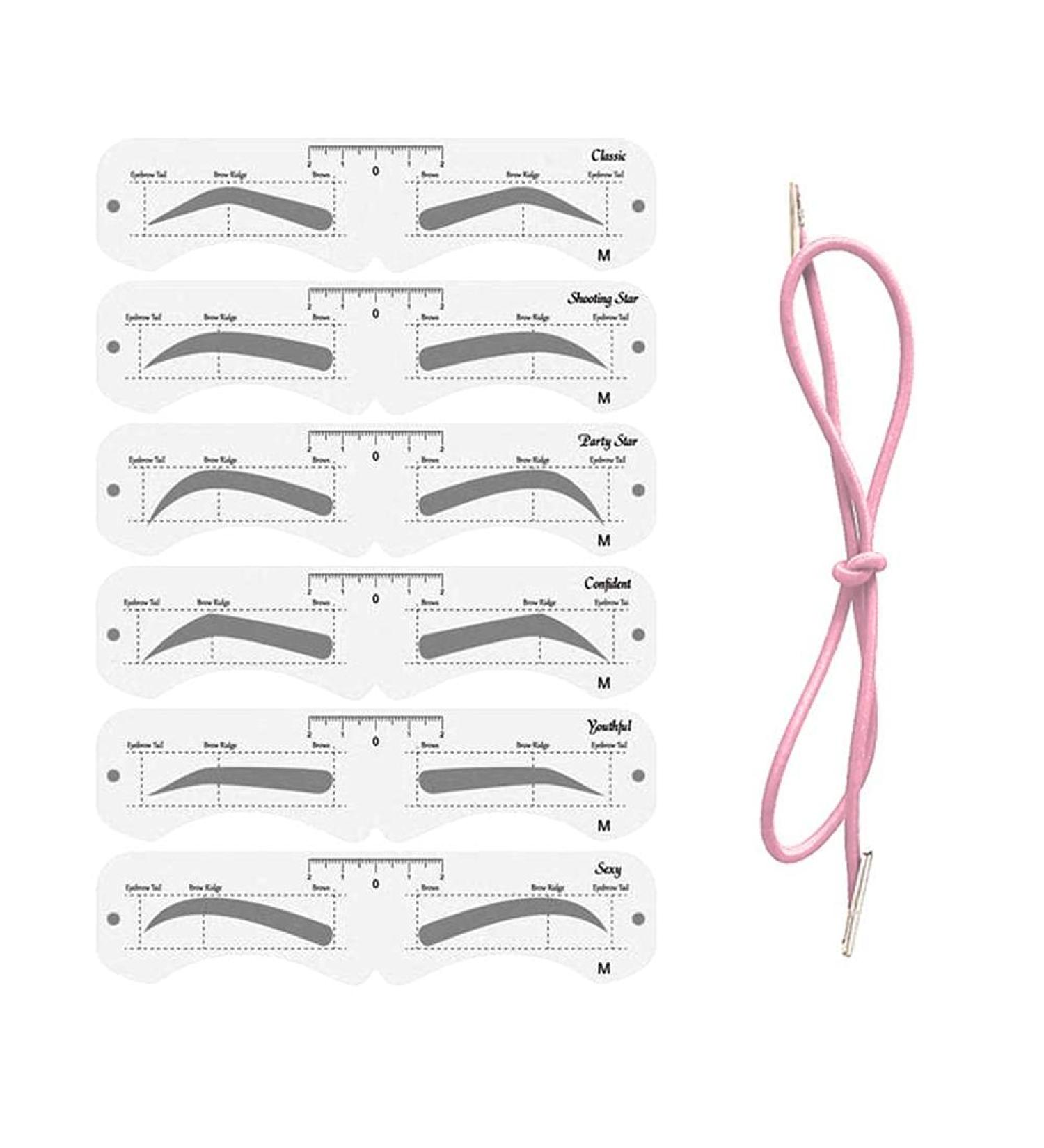 Artocct Eyebrow Template Kit - 6 Pairs Reusable Eyebrow Formers for DIY Makeup - Perfect for Beginners | International Shipping - Buy Online on GoSupps.com