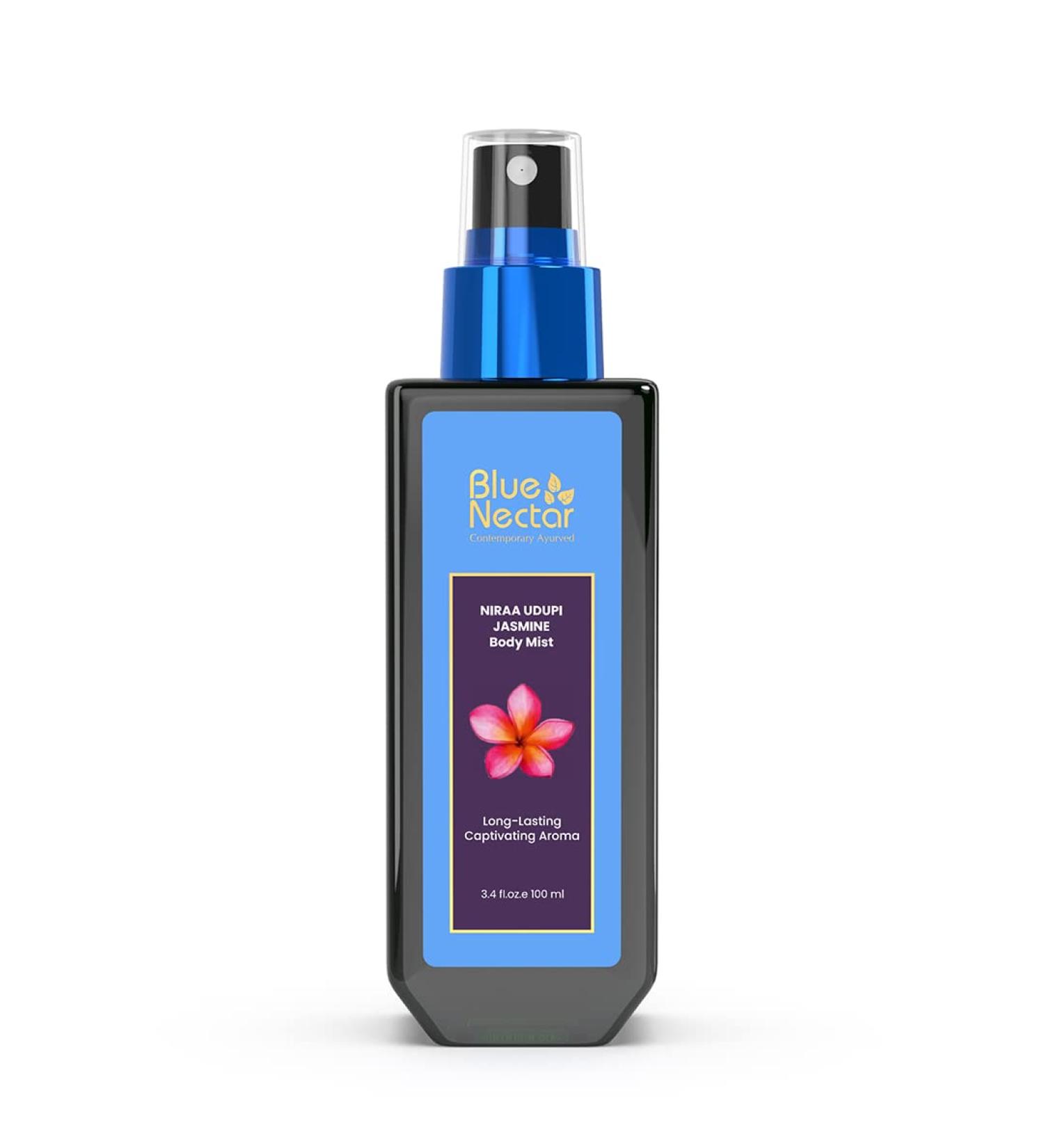 Blue Nectar Niraa Udupi Jasmine Body Mist for Long-Lasting Freshness and Relaxation (3.38 fl oz) Floral 3.4 Fl Oz - Buy Online on GoSupps.com
