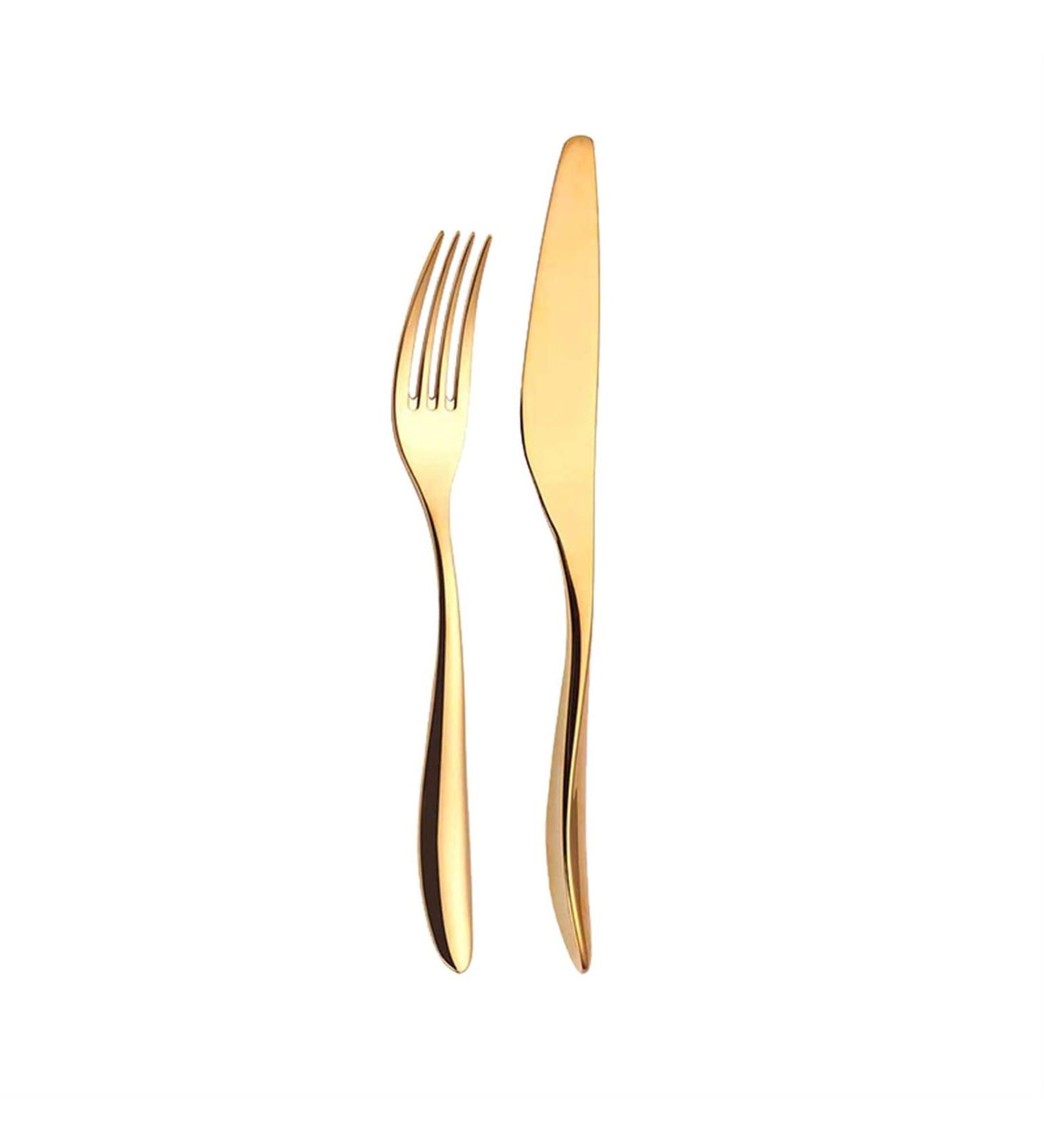 Flatware Sets Gold Knife Fork Spoon Set Cutlery Tableware Stainless Steel Dinnerware Set Luxury Flatware Set Zero Waste Kitchen Device Sets (Color : 2PCS) - Buy Online on GoSupps.com