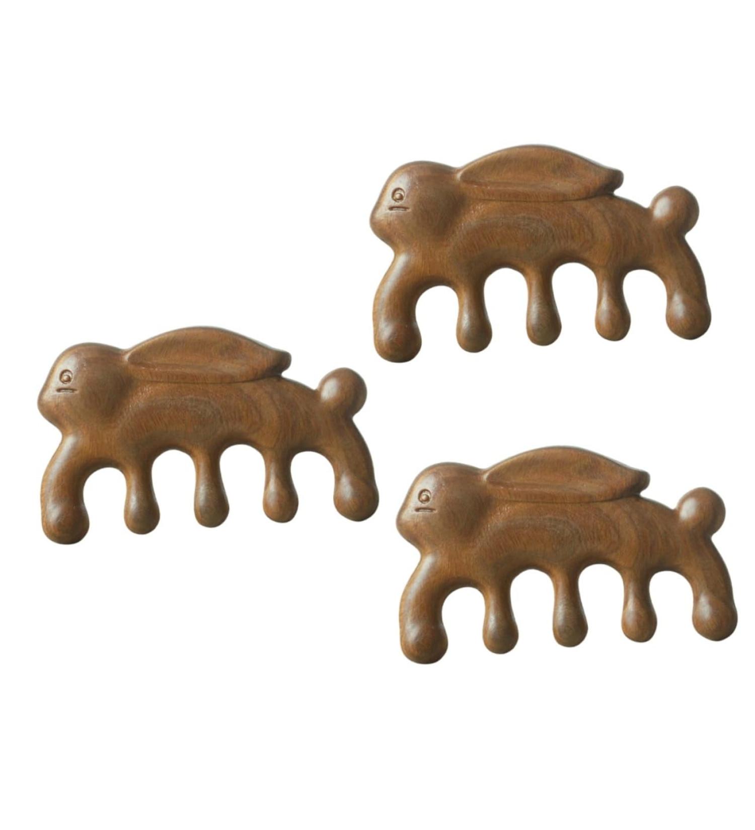 Shop Healeved 3pcs Green Sandalwood Massage Combs - Premium Wooden Combs for Ladies - International Shipping Available - Buy Online on GoSupps.com