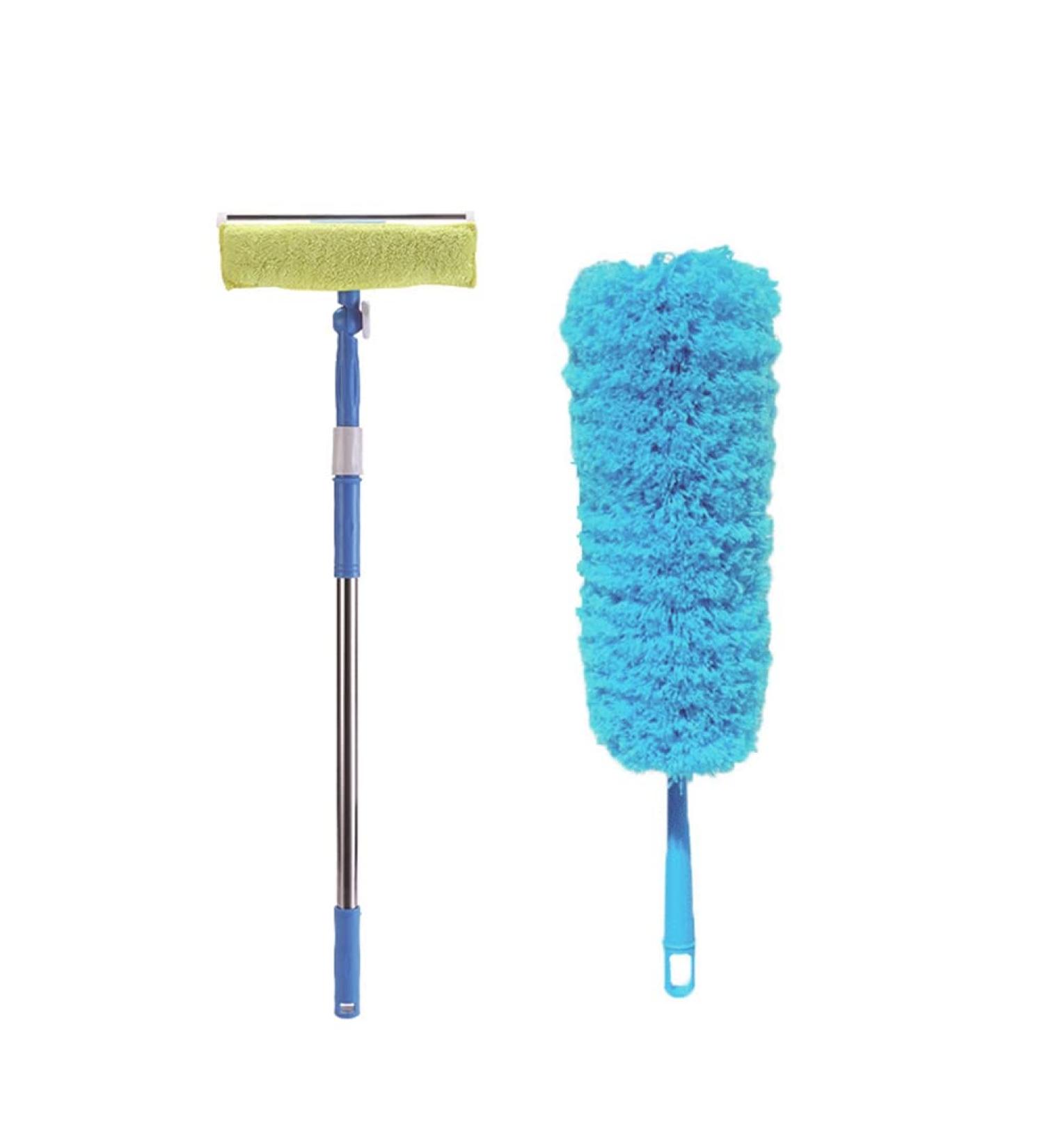 MULOUTSPO Long Rod Window Cleaner Telescopic Rod Floor Mop Brush Universal Glass Scraper Glass Scraper + Frond Gift Box - Buy Online on GoSupps.com
