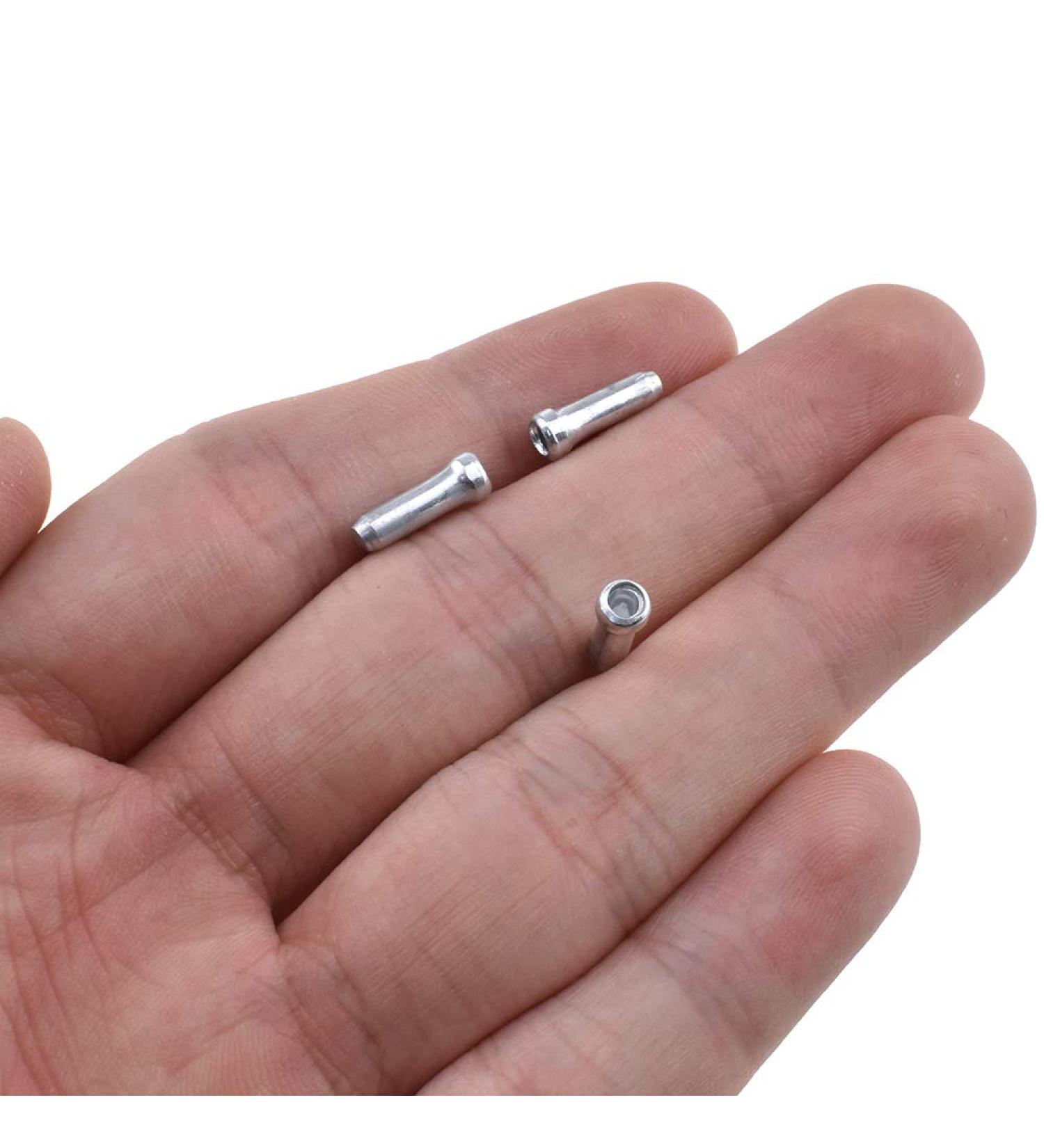 Yadaland 11.8mm Aluminum Bicycle Cable End Caps - 100 Pieces for Mountain and Road Bike Brake Tips Shifter - Buy Online on GoSupps.com