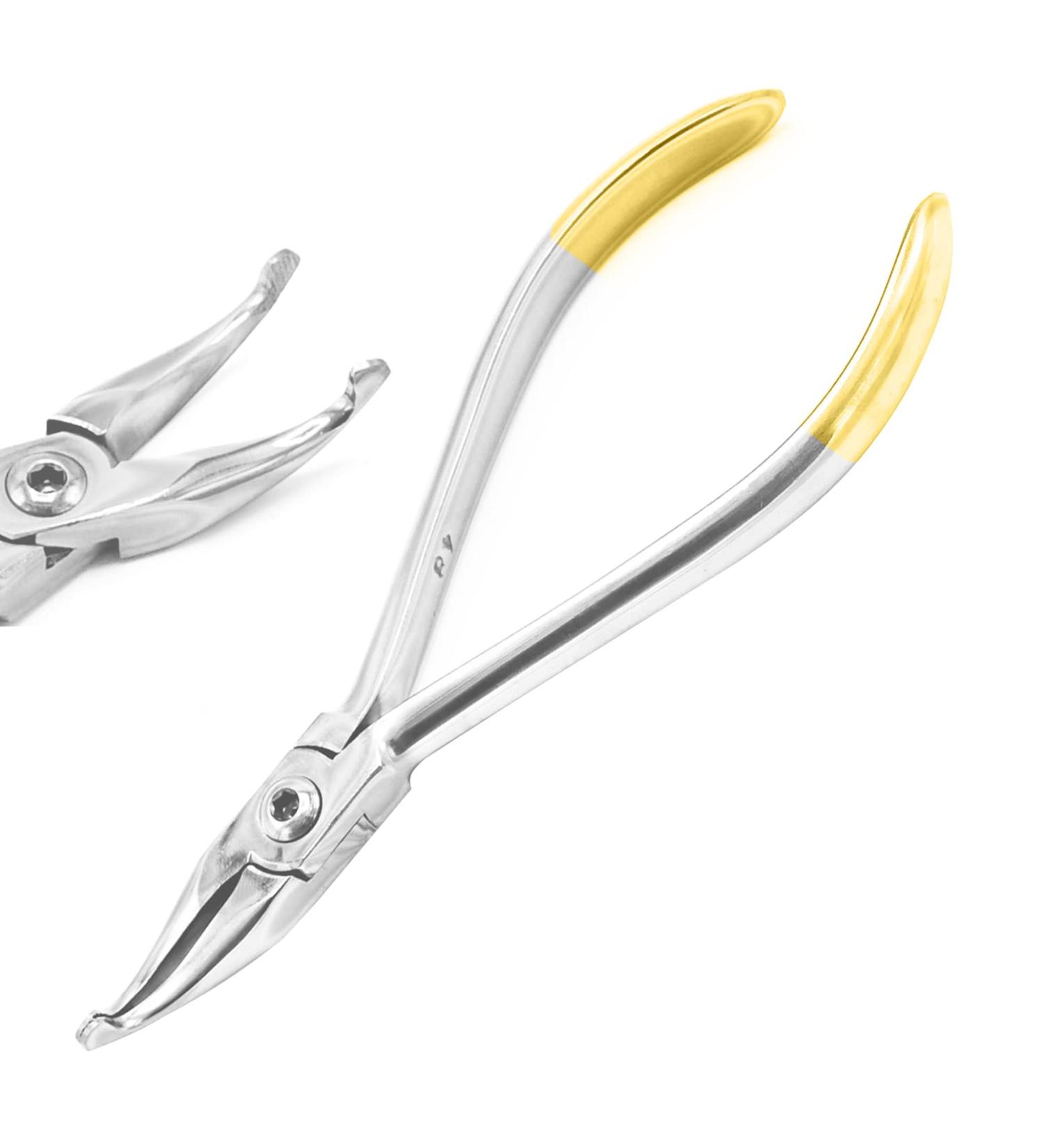 MuskalMed Dental Curved How Pliers  Orthodontic Position Angled Appliance Plier Wire Bending Instrument for Dentist  Multi-Purpose Lip Arches Bending Pliers Holding Arch Wires Plier