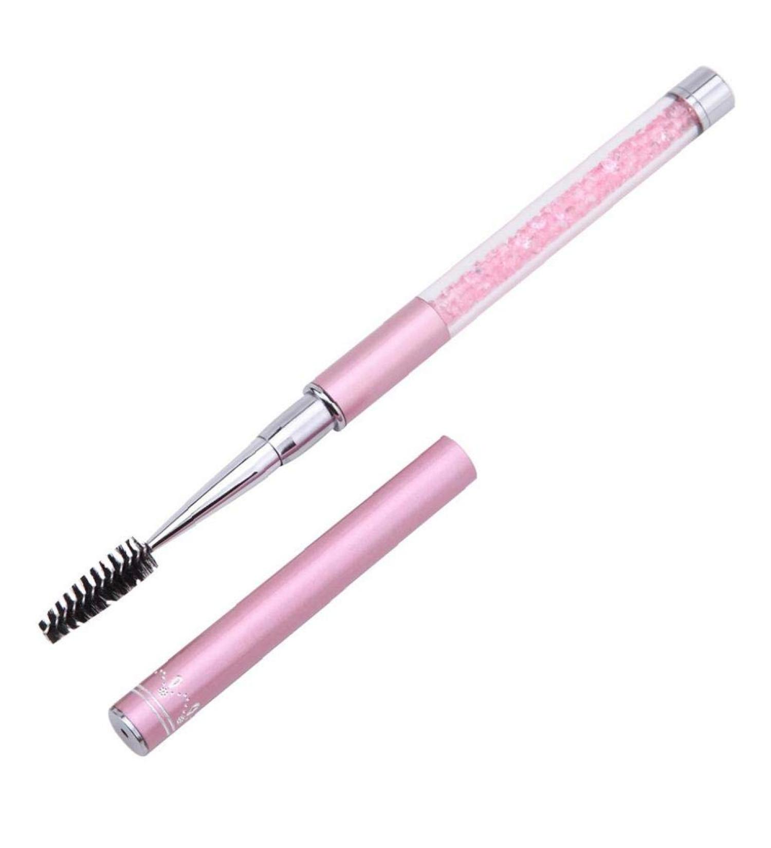 1pc Professional Eye Brush with Hat Eyebrow Eyelash Brushes Mascara Brushes Wands Applicator Portable Beauty Tools for Makeup Use(pink) - Buy Online on GoSupps.com