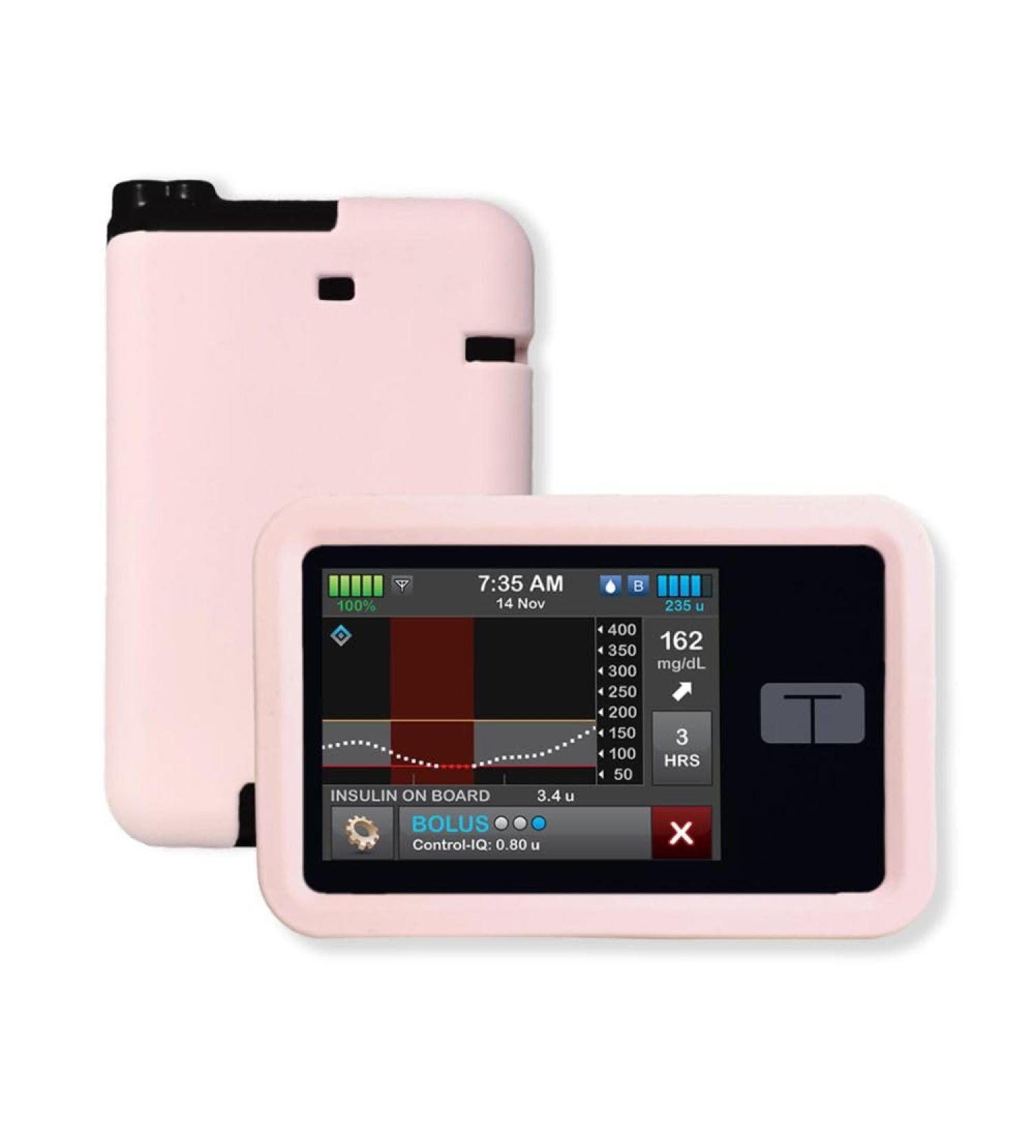 Tandem t:Slim Gel Skin - Soft Silicone Case for t:Slim X2 Insulin Pump | Light Pink Scratch & Drop Protection - Buy Online on GoSupps.com
