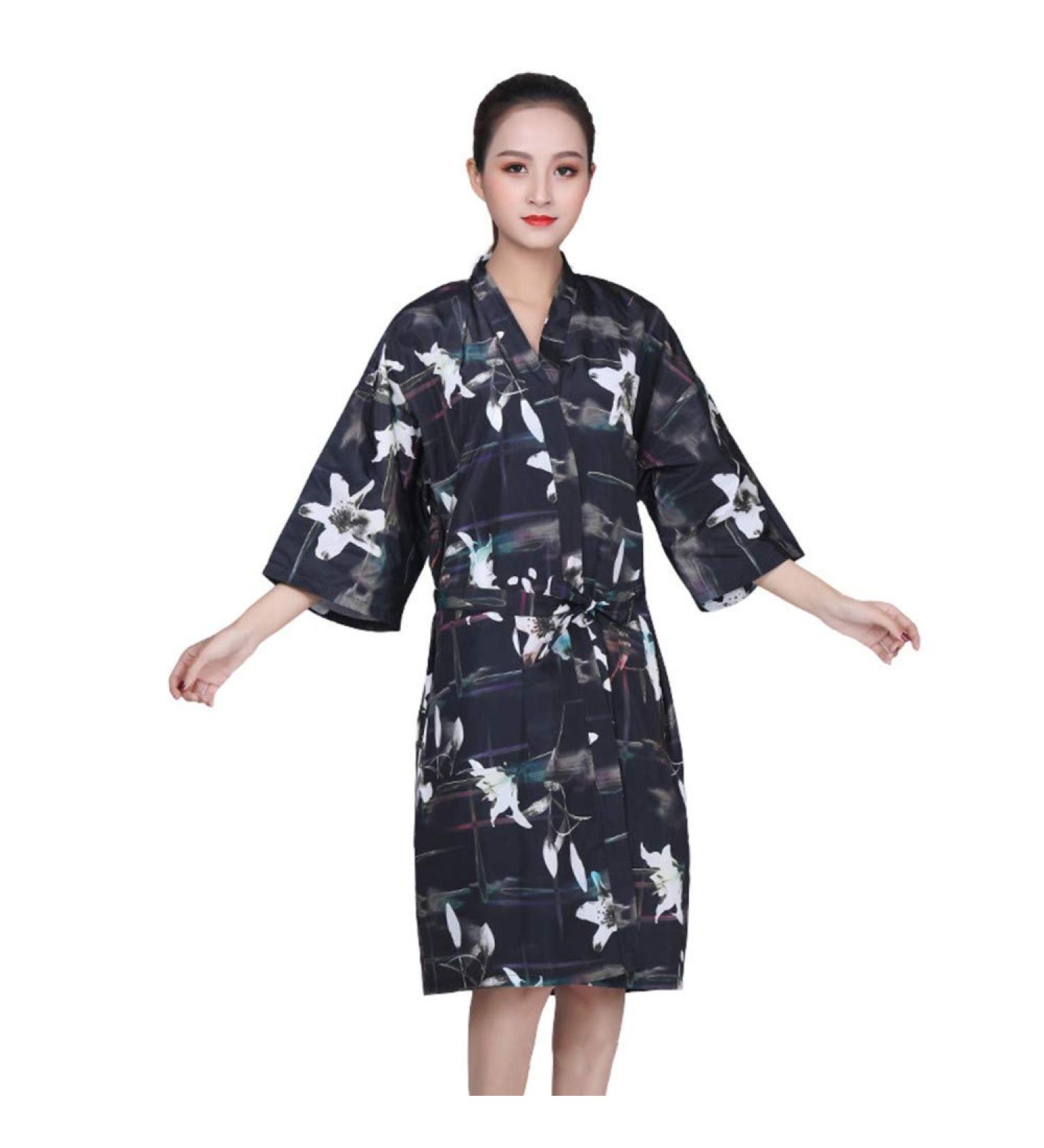 Kimono Style Salon Client Gown Robe - Stylish Hairdressing Smock for Home & Salon Use - Buy Online on GoSupps.com