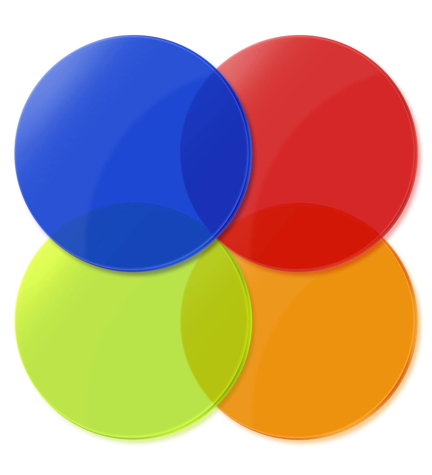 12 Inch Colorful Clear Acrylic Round Sheet - 3mm Thickness for DIY Projects, Milestone Marking, Painting, Office Signs, Clock Backgrounds, and Wall Decorations - Buy Online on GoSupps.com