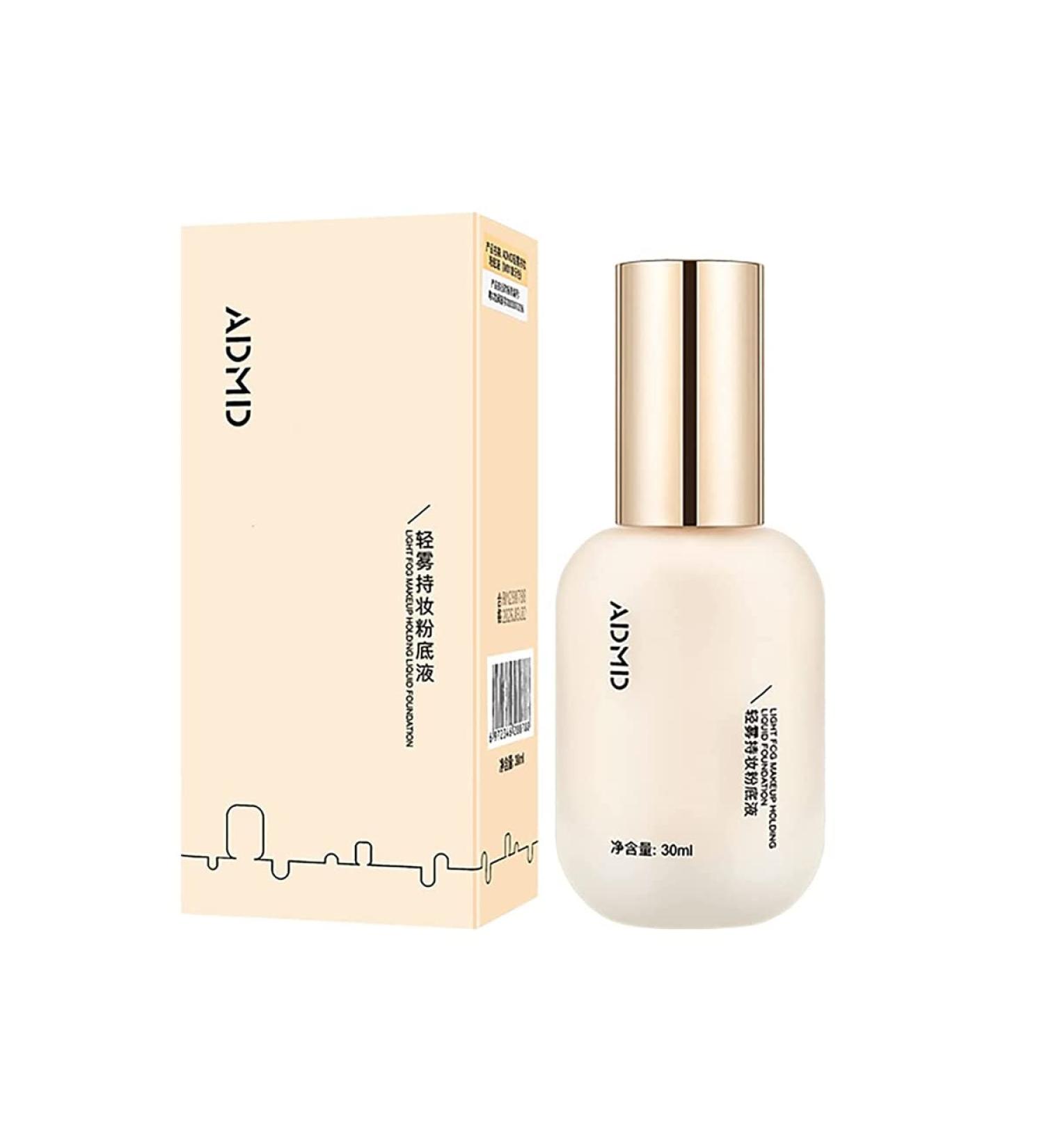 Hydrating Waterproof and Light Long Lasting Foundation Admd Light Fog Makeup Holding Liquid Foundation Moisturizing Concealer Light Brightening Oil Control (B-Ivory) - Buy Online on GoSupps.com