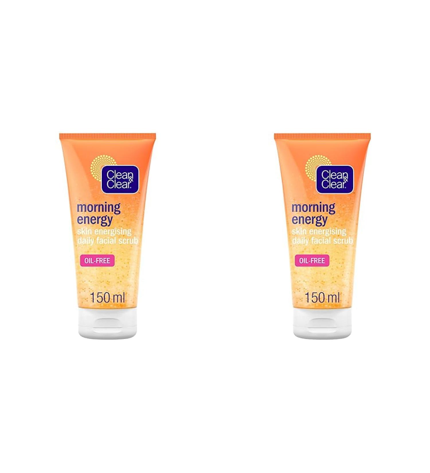 Clean & Clear Morning Energy Skin Energising Daily Facial Scrub 150 ml (Pack of 2) 150 ml (Pack of 2) Energising - Buy Online on GoSupps.com
