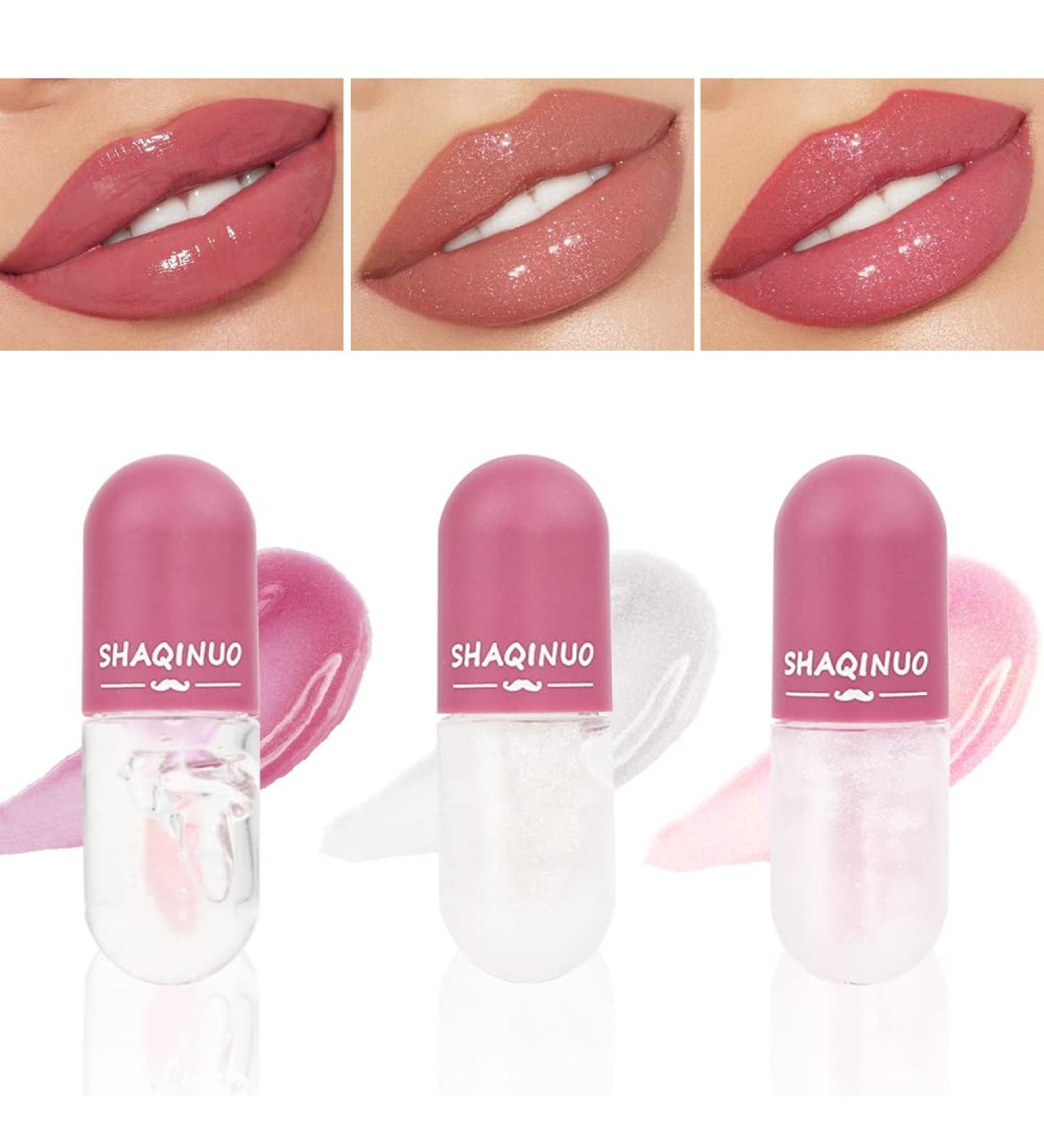 Color Changing Lip Gloss Trio - Magic Mood Lipstick Set | Longlasting High-Shine Clear Lip Stain | Moisturizing Lip Balm | Pink Tinted Lip Oil | Temperature Activated Formula - 3 Count - Buy Online on GoSupps.com