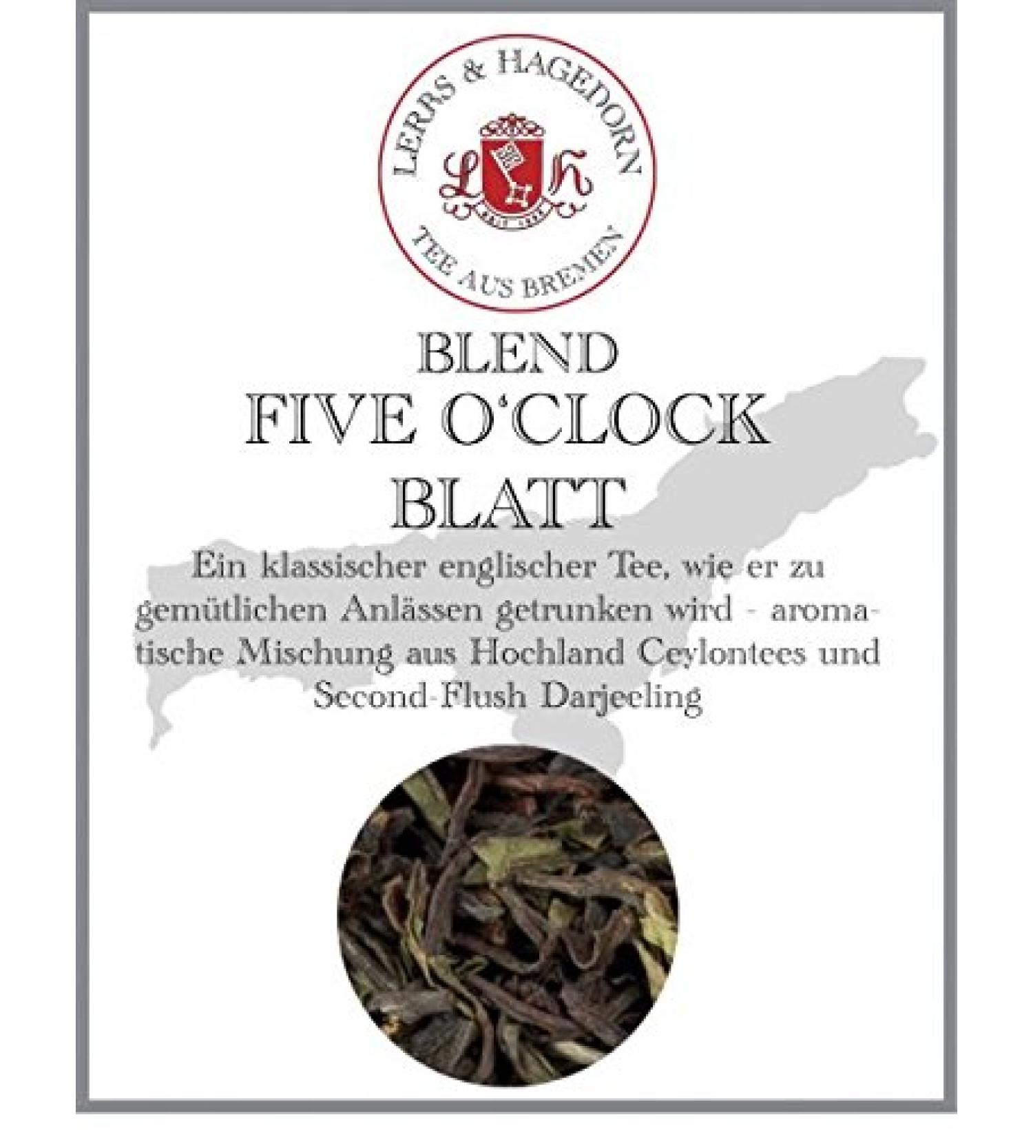 Lerbs & Hagedorn Lerbs & Hagedorn Five oClock Tea Black Tea Blend | astringent spicy mild approx. 2 kg (162 litres)