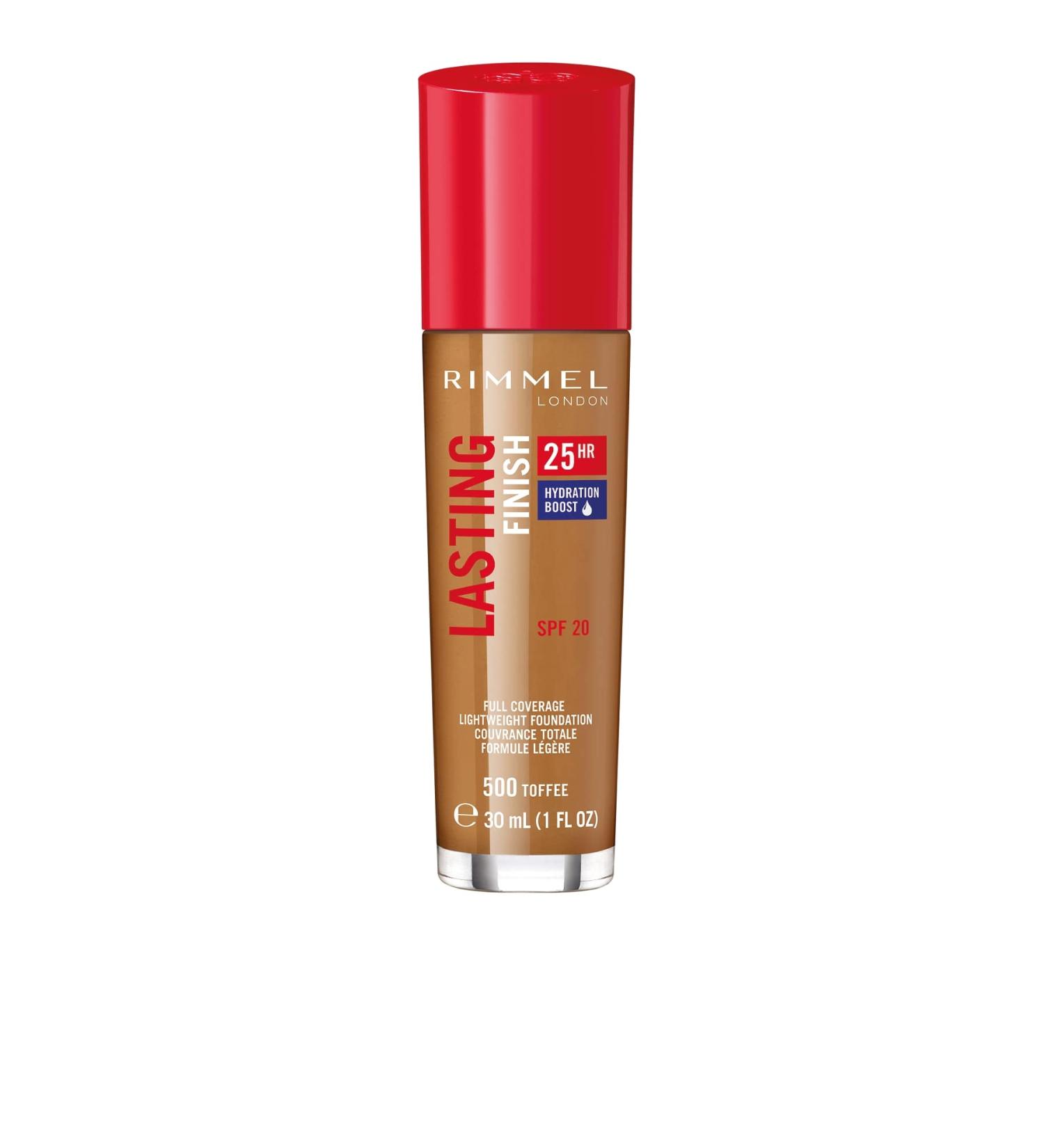Rimmel Lasting Finish 25HR Foundation 500 Toffee - 1 Ounce (Pack of 1) - Buy Online on GoSupps.com