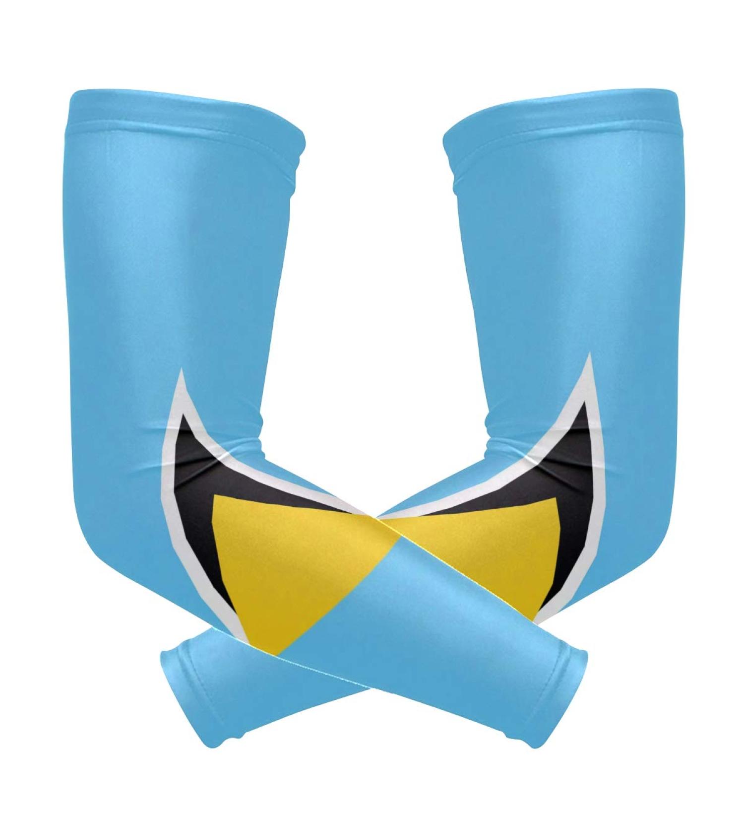 St Lucia Flag Arm Sleeves - Cooling UV Protection | PoeticCity Sports Gear - Buy Online on GoSupps.com