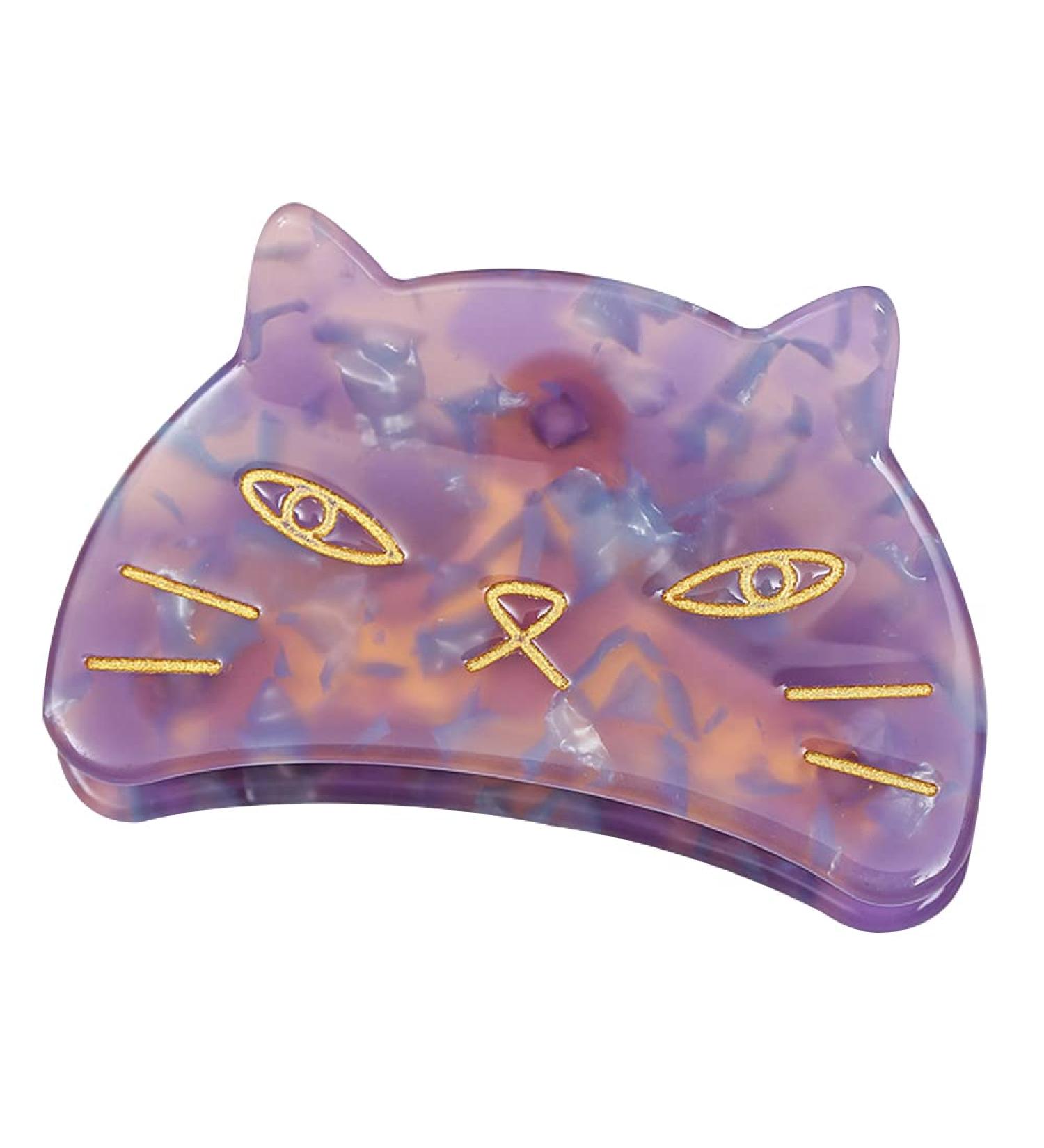 Cute Cat Hair Clips for Girls and Women - Set of 2 Claw Clips | Acetate Hair Accessories - Buy Online on GoSupps.com