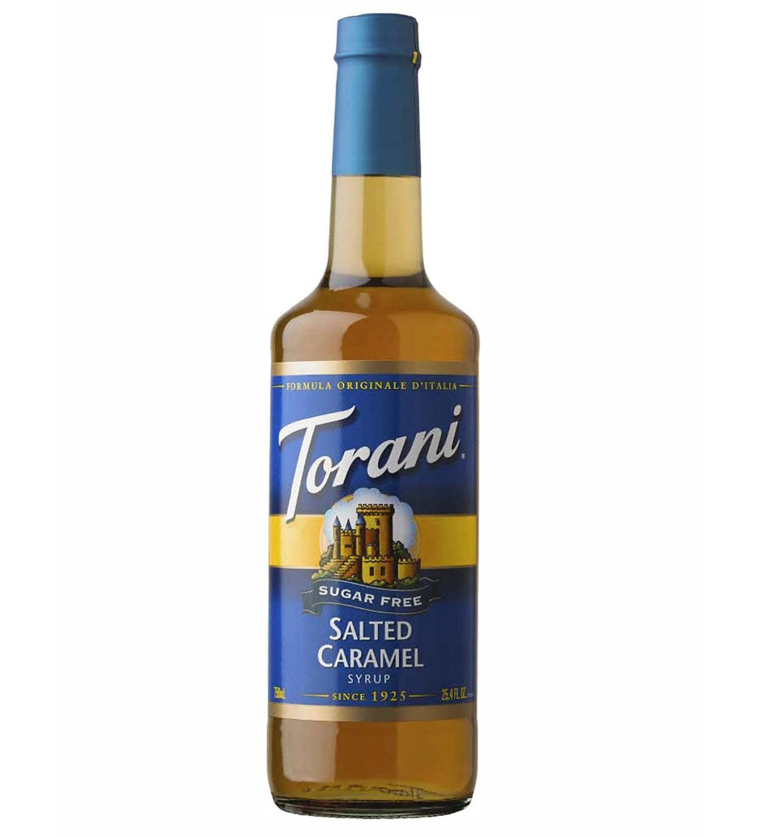 TORANI-SUGAR FREE SALTED CARAMEL SYRUP PET (PLASTIC) BOTTLE 750ML - Buy Online on GoSupps.com
