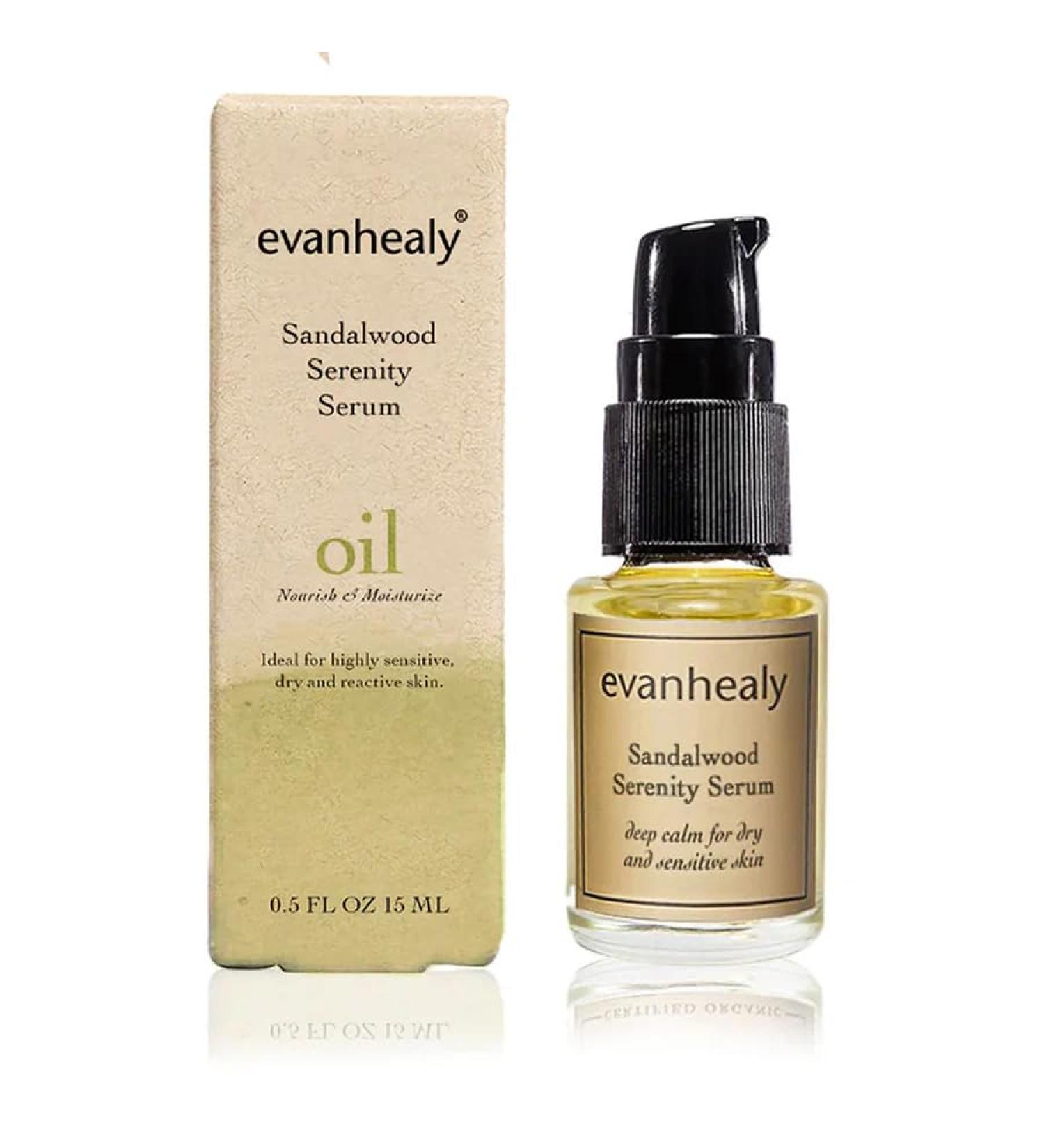 evanhealy Sandalwood Serenity Serum | Facial Oil Moisturizer with Sustainable Australian Sandalwood Seed Oil | Soothe Soften Beautify & Comfort All Skin - Buy Online on GoSupps.com