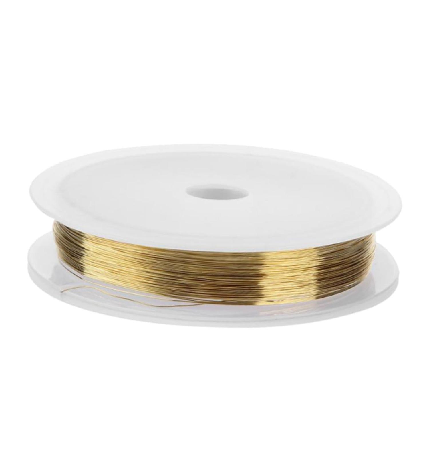 minkissy Acrylic Nails Bead Stringing Wire Nail Decoration Line Copper Gold Diy Jewelry Wire Metal Bracelet Wire Nail Art Wire Nail Accessories Copper Wire Wire Acrylic Nail medium Golden - Buy Online on GoSupps.com