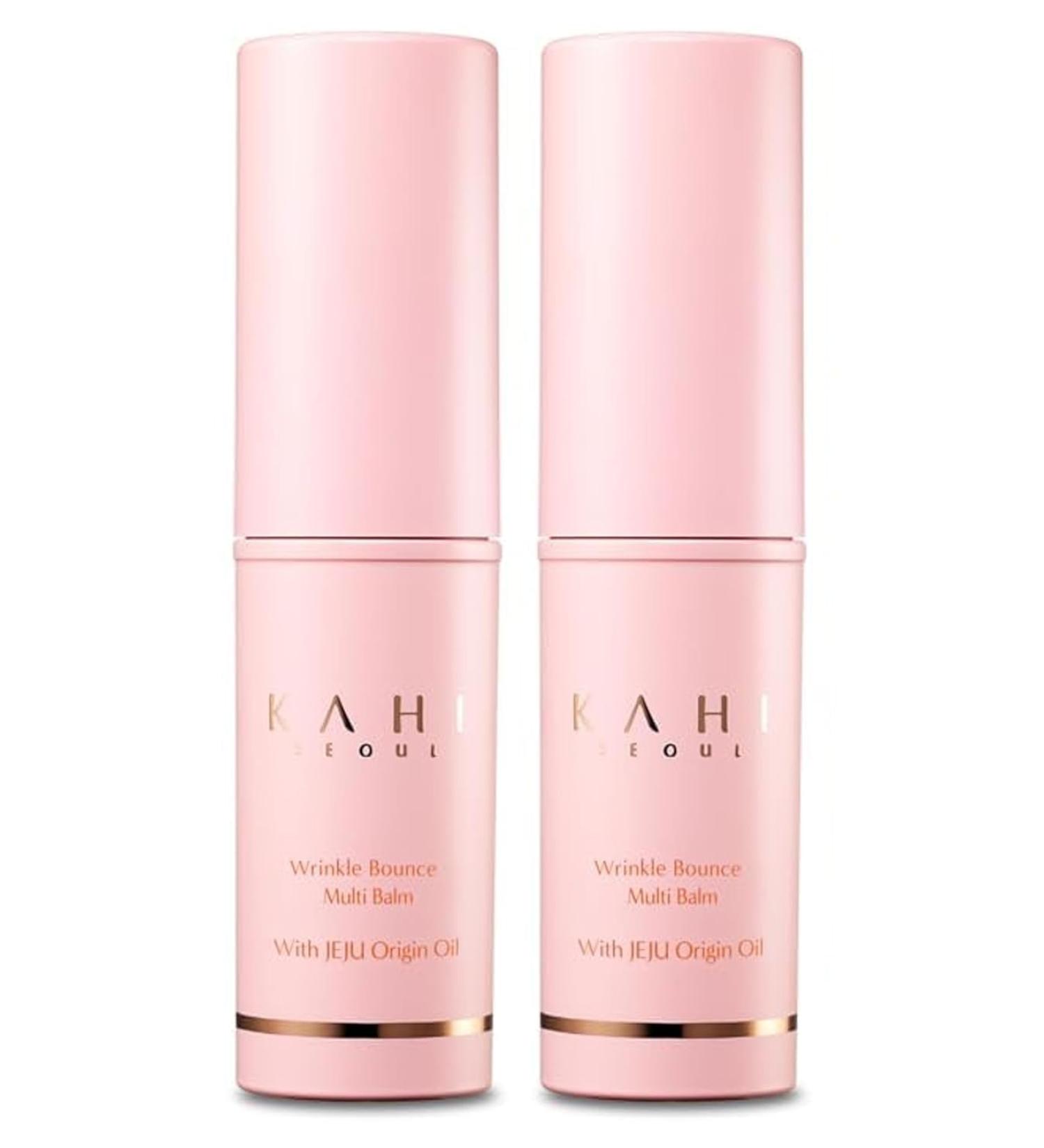 KAHI Wrinkle Bounce Multi Balm - DUO EDITION | All-in-One Hydrating Balm Eye Cream Make Up Base & Moisture Stick | Daily Moisturizer Stick with Salmon-derived sodium DNA (0.32 oz - Pack of 2) - Buy Online on GoSupps.com