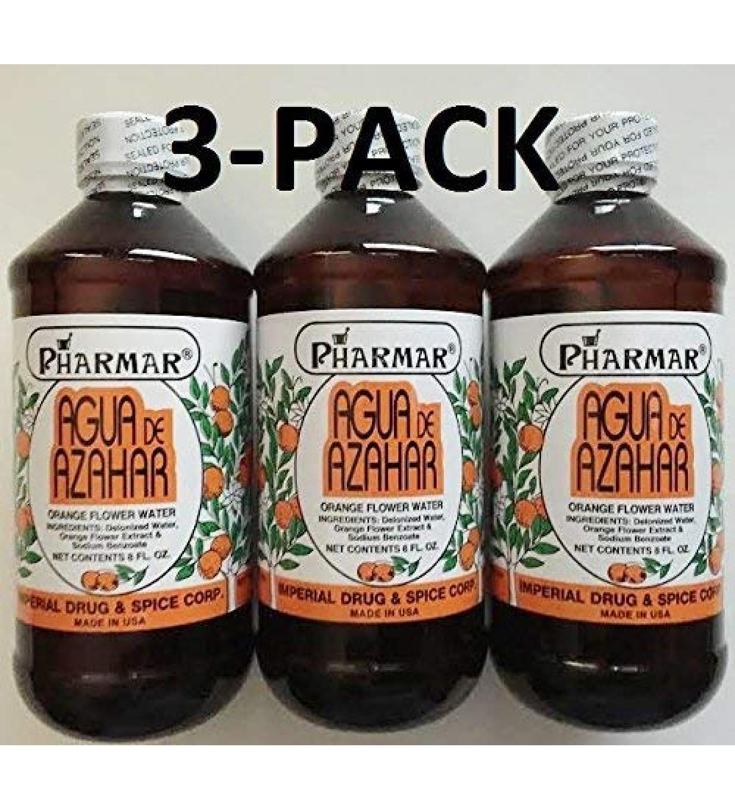 Pharmark 8 oz. Agua De Azahar Orange Flower-Blossom Water 3-Pack - Pure and Fragrant - Buy Online on GoSupps.com