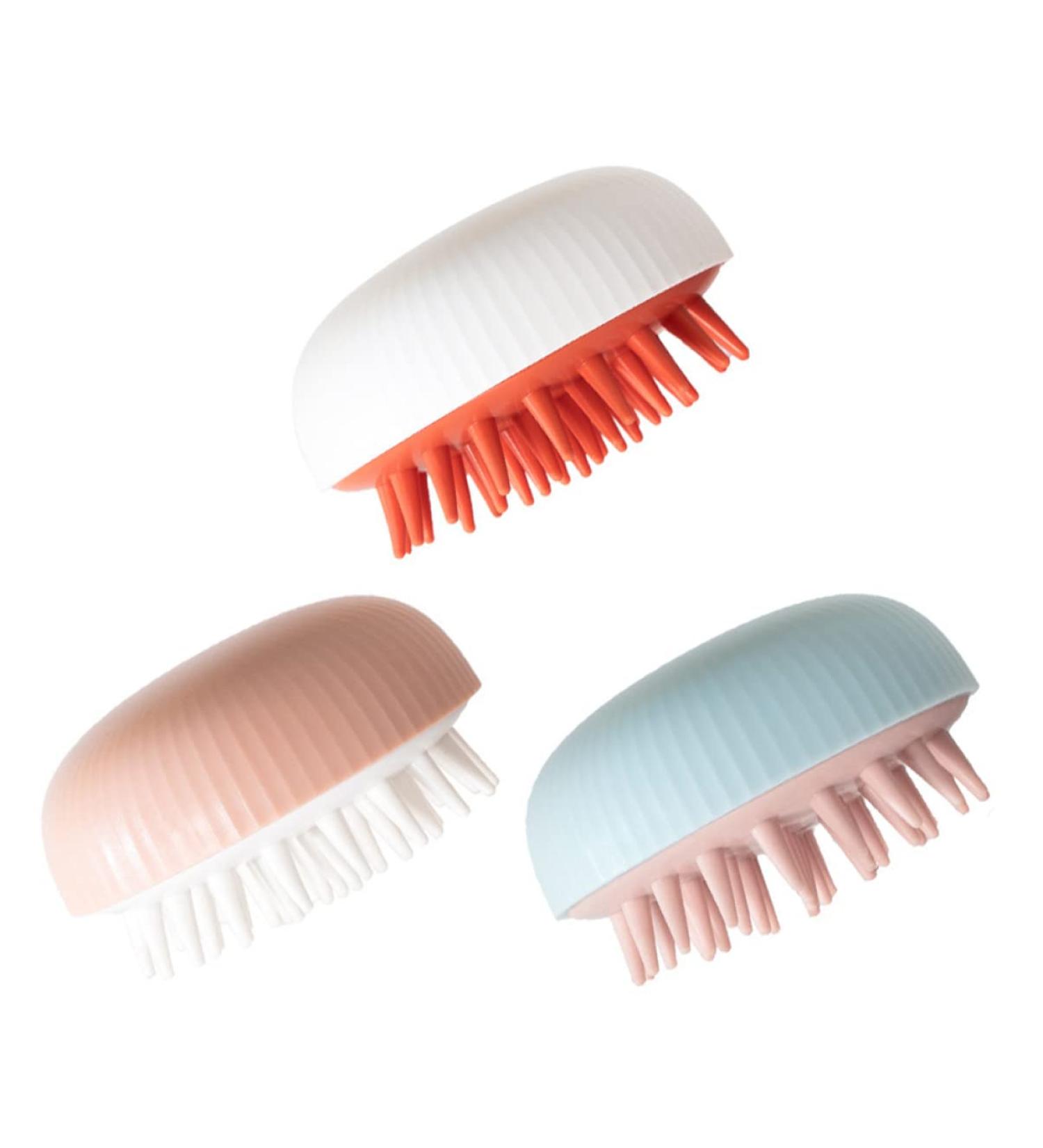 Magiclulu Silicone Shampoo Brush - 9-Pack Travel Hair Massage & Scalp Cleaning Tool | Perfect for Skin Peeling & Sweat Curbing - Buy Online on GoSupps.com
