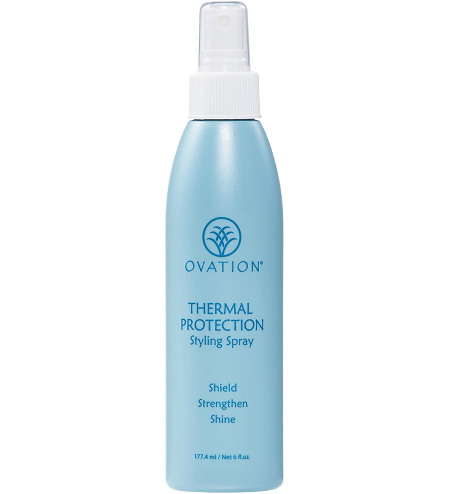 Ovation Hair Thermal Protection Styling Spray - Heat Protectant for All Hair Types - 6oz | Paraben & Sulfate Free with Vitamin E & B5 - Protects Color & Integrity - Buy Online on GoSupps.com