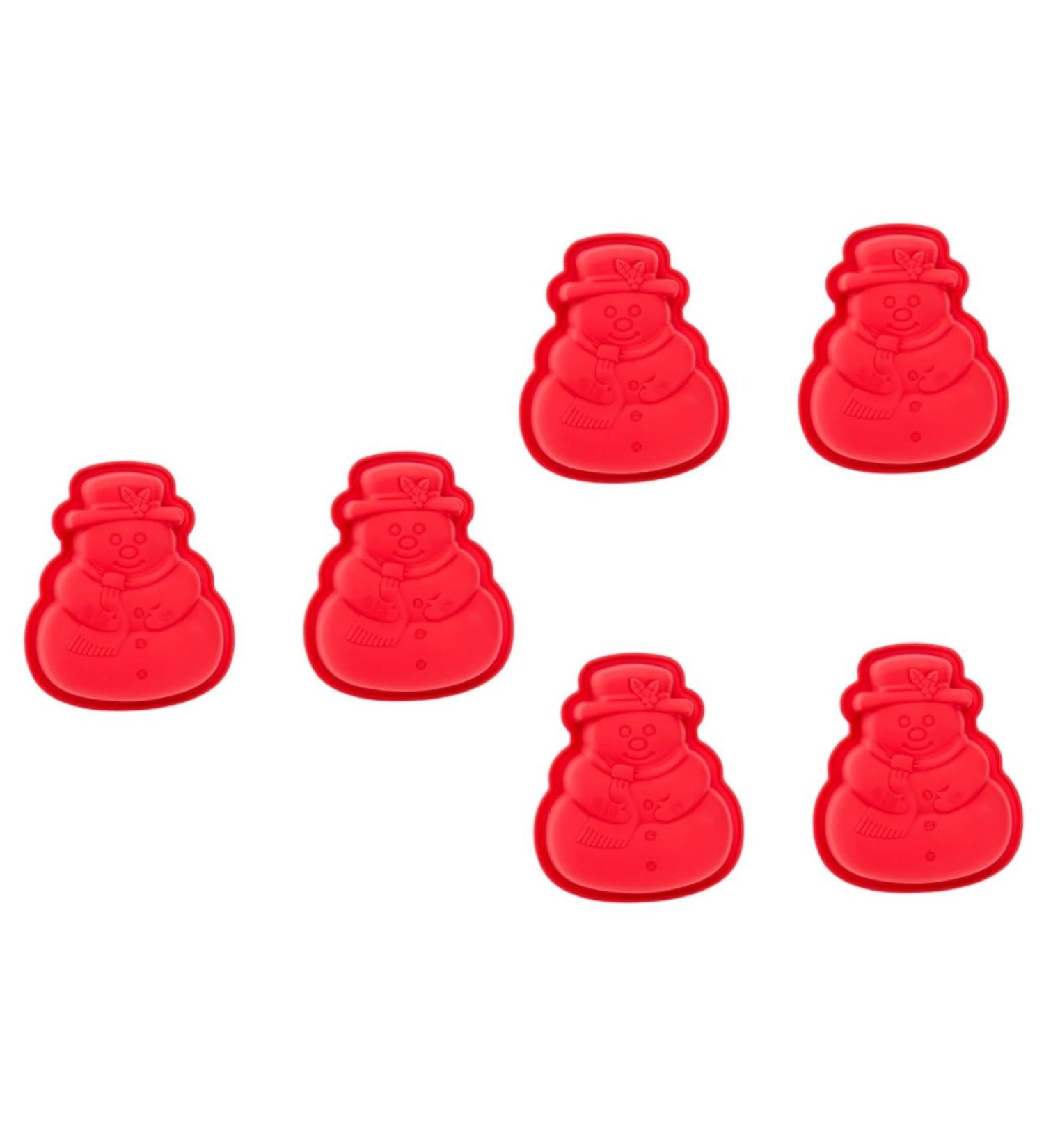 ABOOFAN 6 Pcs Baking Mold Clay Mold Chocolate Silicone Molds Christmas Cookie Wax Cake Mold Biscuit - Buy Online on GoSupps.com