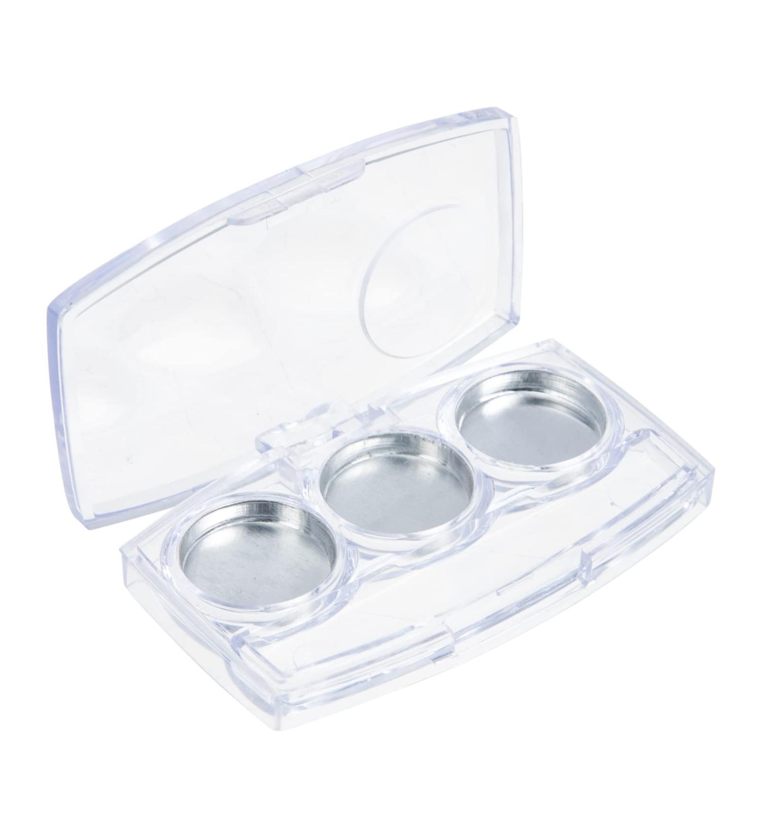 Lurrose Travel Container Set - 6 Empty Eyeshadow & Lipstick Palettes | 3-Grid Cosmetic Pallet for Concealer | Perfect for Makeup Artists & Travelers - Buy Online on GoSupps.com
