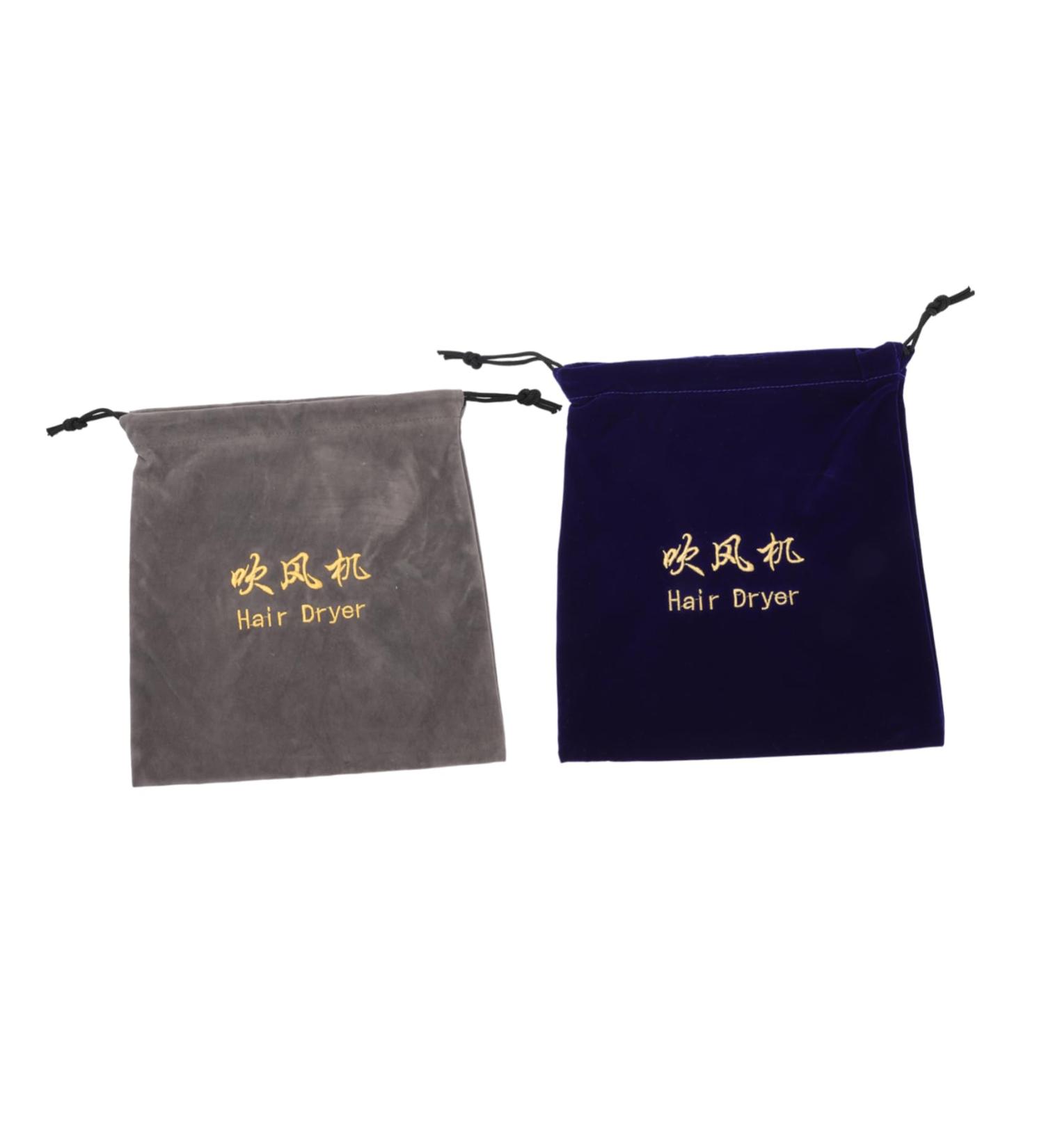 Baluue 2pcs Storage Bag Multifunctional Bag Drawstring Hair Dryer Holder Safe Hair Dryer Pouch Mini Velvet - Buy Online on GoSupps.com