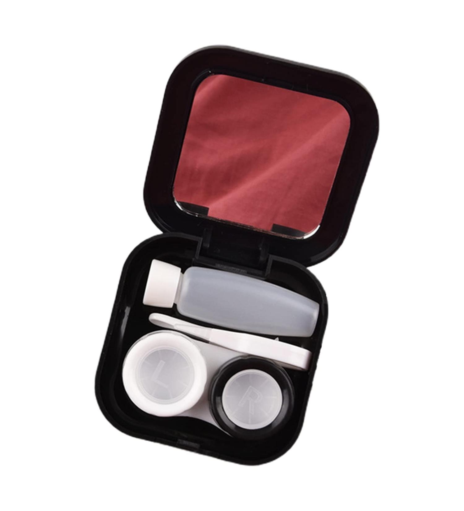 YOXIER Contact Lenses Care Kit Smell-less Portable Mini Contact Lenses Travel Kit for School Black
