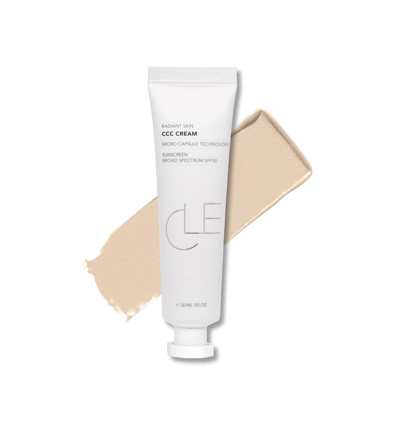 Cle Cosmetics CCC Cream Foundation SPF 50 (Fair) | BB & CC Cream Hybrid | Multi-purpose Beauty Primer | 1 fl oz - Buy Online on GoSupps.com
