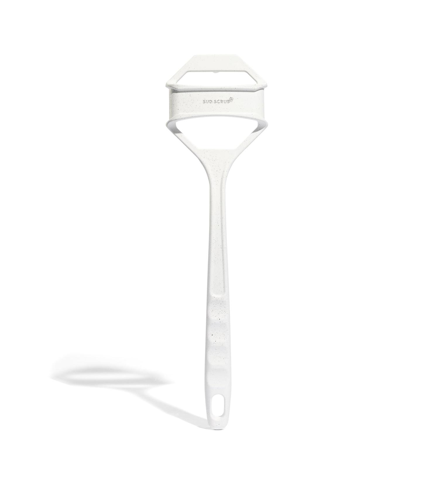 Sud Scrub Extender Handle - Ultimate Shower Back Scrubber Attachment for Enhanced Cleaning | Silicone Body Scrubber in Speckled White - Buy Online on GoSupps.com