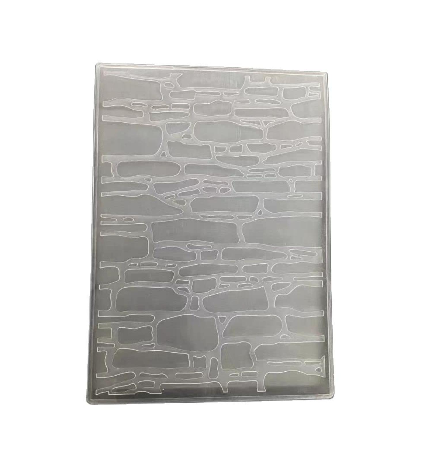3D Textured Wall Brick Embossing Folder - DIY Craft Decoration Template Mold by WooYangFun - Buy Online on GoSupps.com