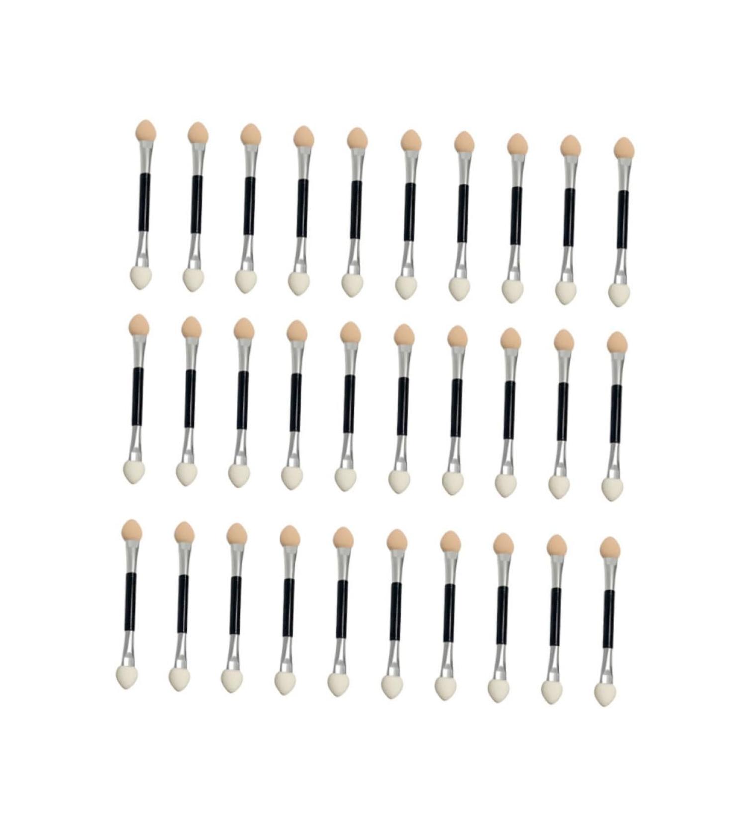 DOITOOL Makeup Tools 50pcs Sponge Double-headed Women Applicators Beauty Stick Brush Practical Eyeshadow Latex Aluminum 7.5X0.5cm As Shown - Buy Online on GoSupps.com