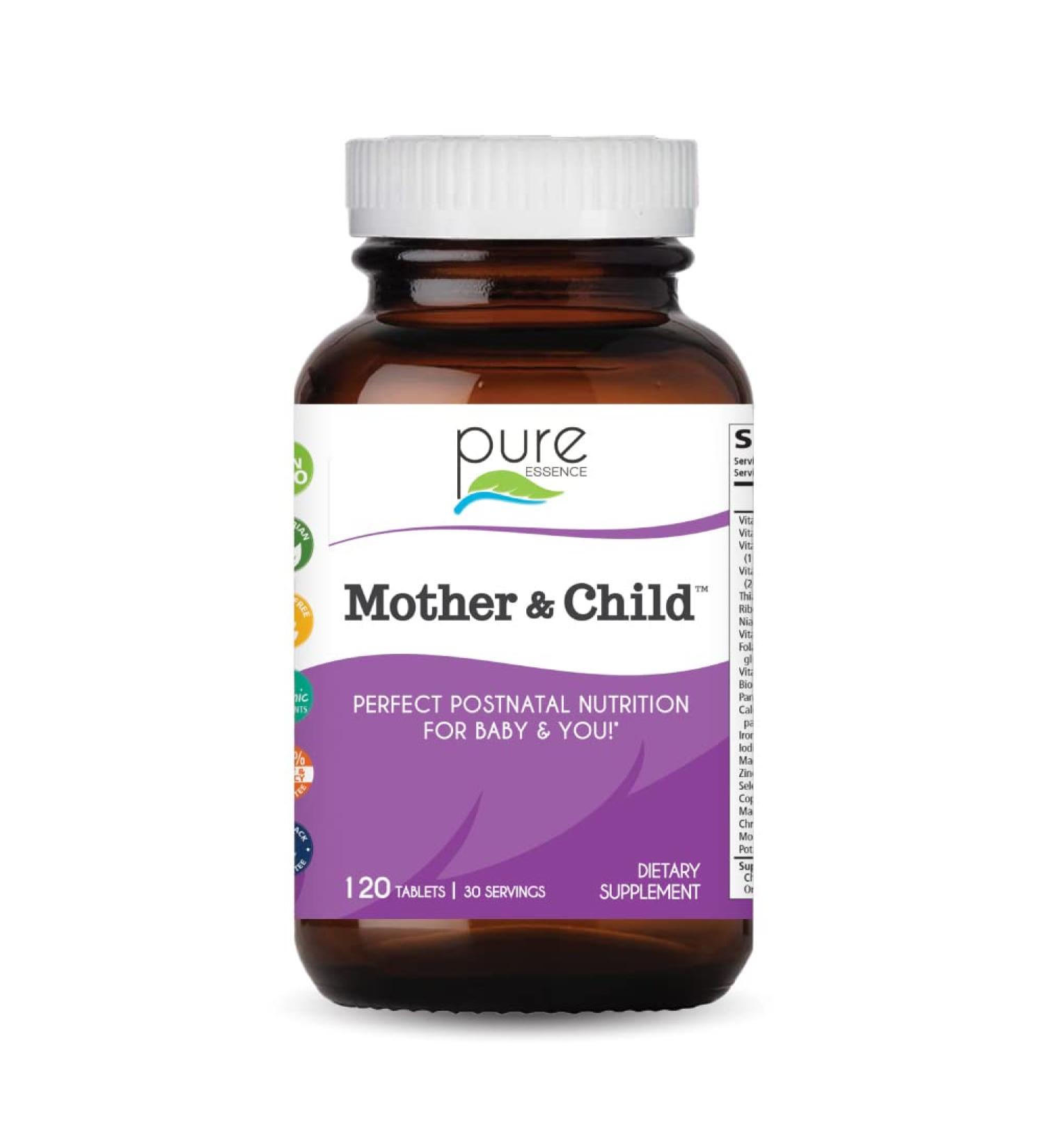 Pure Essence Mother & Child 120 Tablets - Premium Nutritional Support for Moms and Kids - Buy Online on GoSupps.com