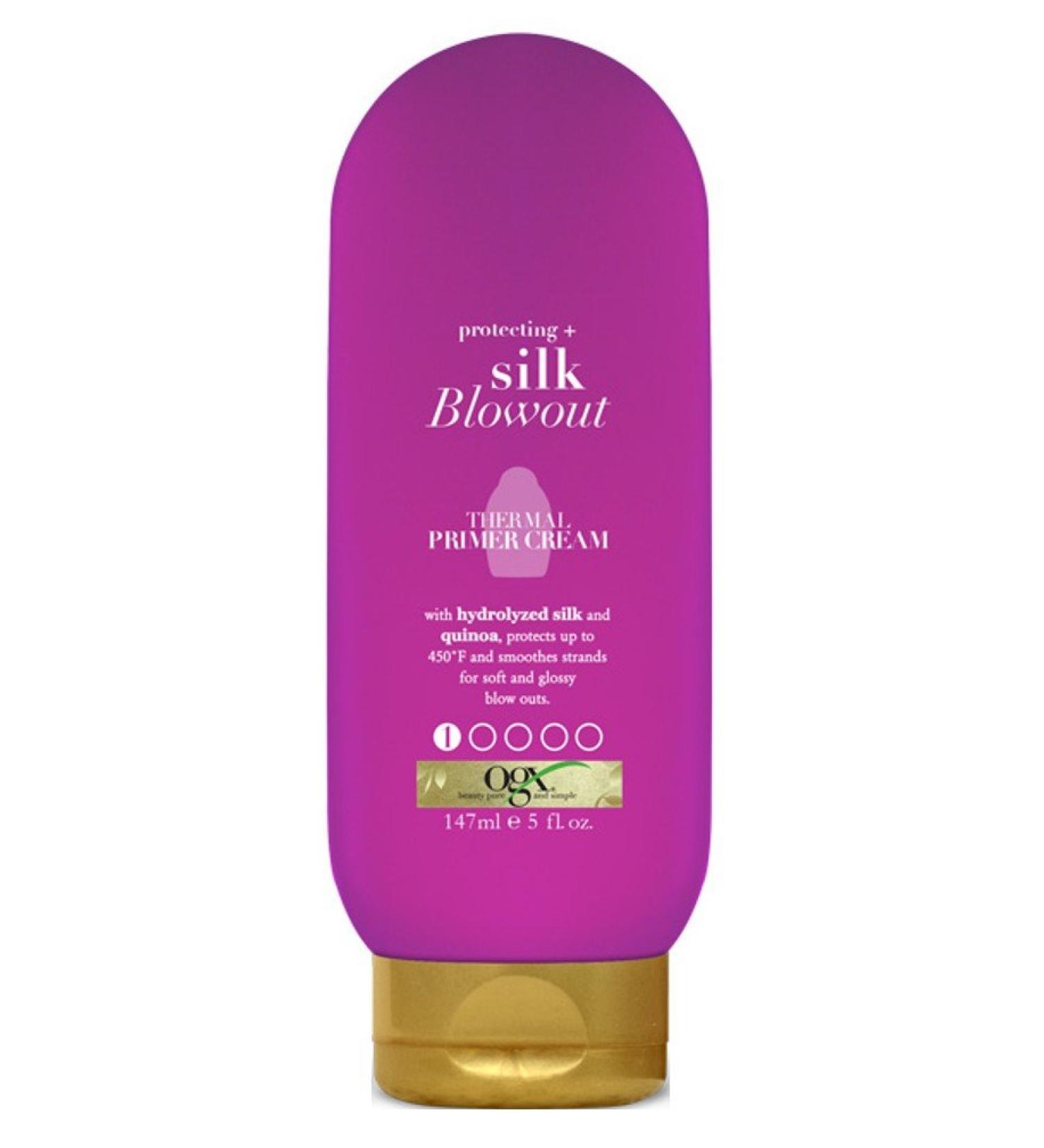 Ogx Silk Blowout Thermal Primer Cream 5 Ounce (6 Pack)
