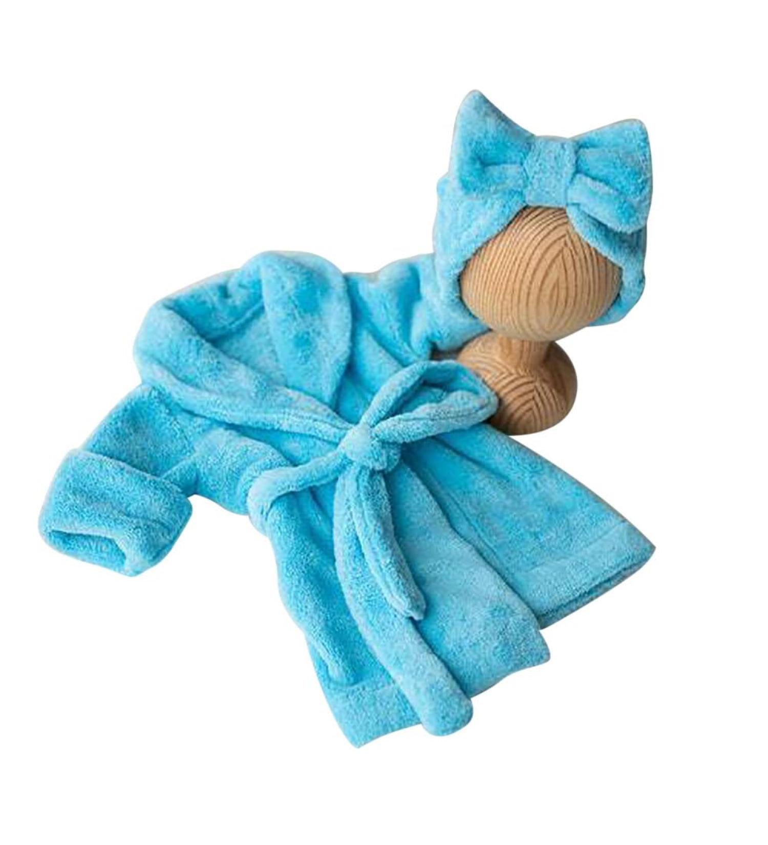 Shop Dark Blue Newborn Photography Bath Towel & Robe Set | Baby Costume Accessories for Boys & Girls | Perfect for Photo Shoots - Buy Online on GoSupps.com