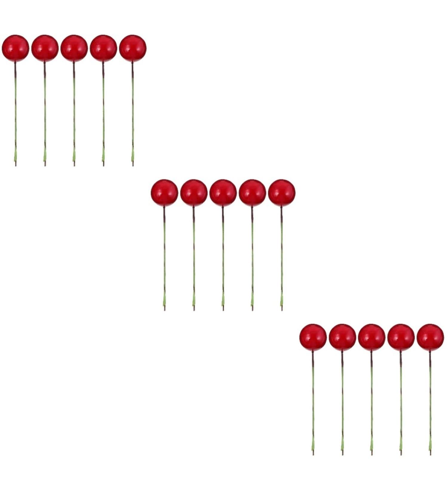 ABOOFAN 432 Pcs Diy Foam Red Fruit Berry Fall Berries for Crafts Red Berries Nativity Decor Faux Berries Branches Christmas Tree Filler Christmas Craft Wreath Pick Artificial Accessories - Buy Online on GoSupps.com