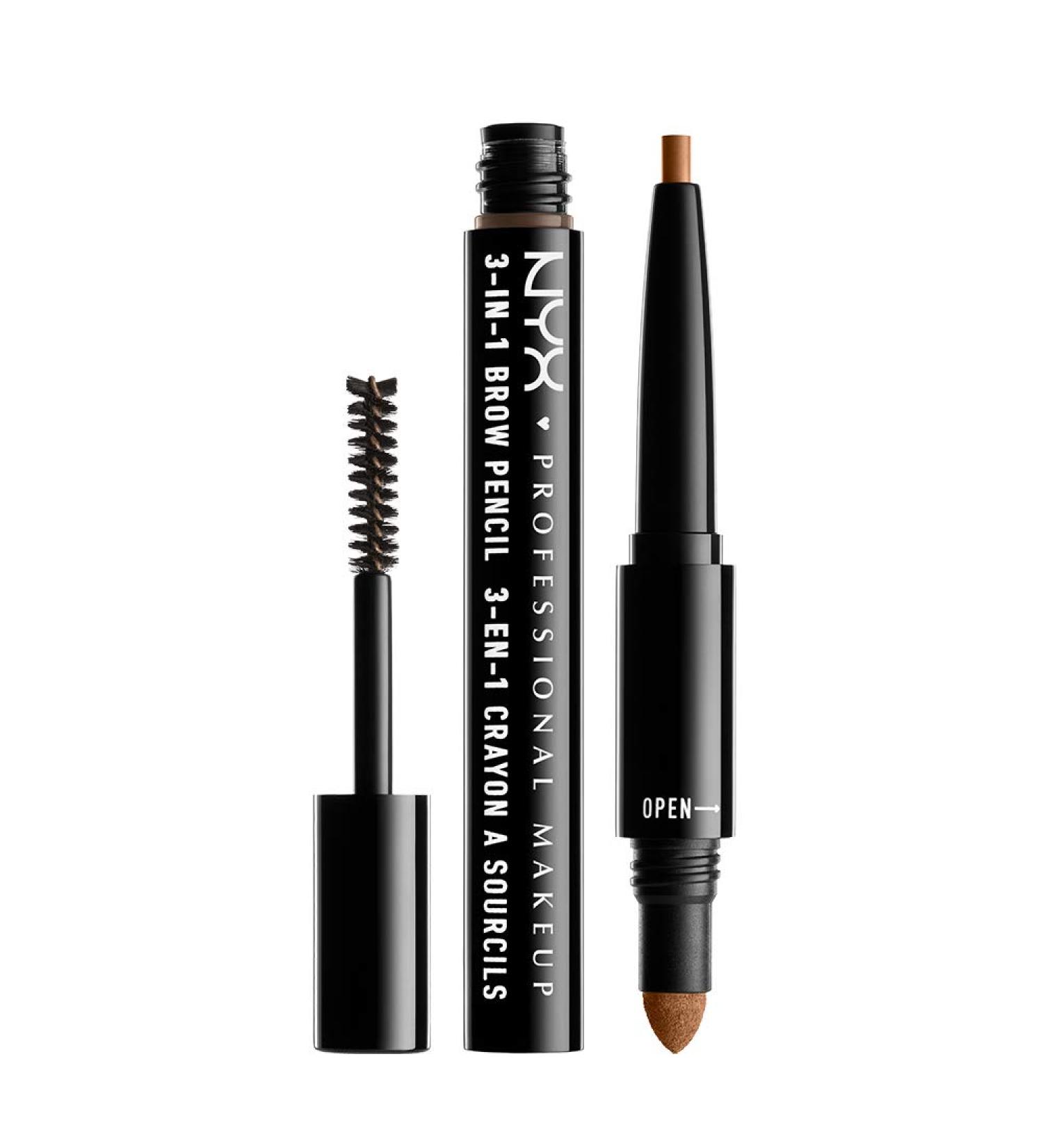 NYX 3-in-1 Brow Pencil in Caramel - Perfect Eyebrow Filler & Shape | Shop Internationally - Buy Online on GoSupps.com