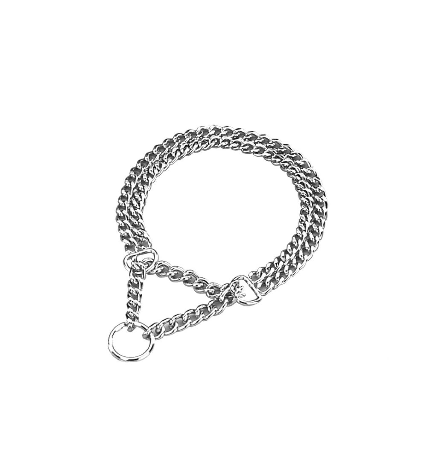 Nobby chain choker two-row chrome L: 50 cm 2.5 mm 1 piece length 50 cm