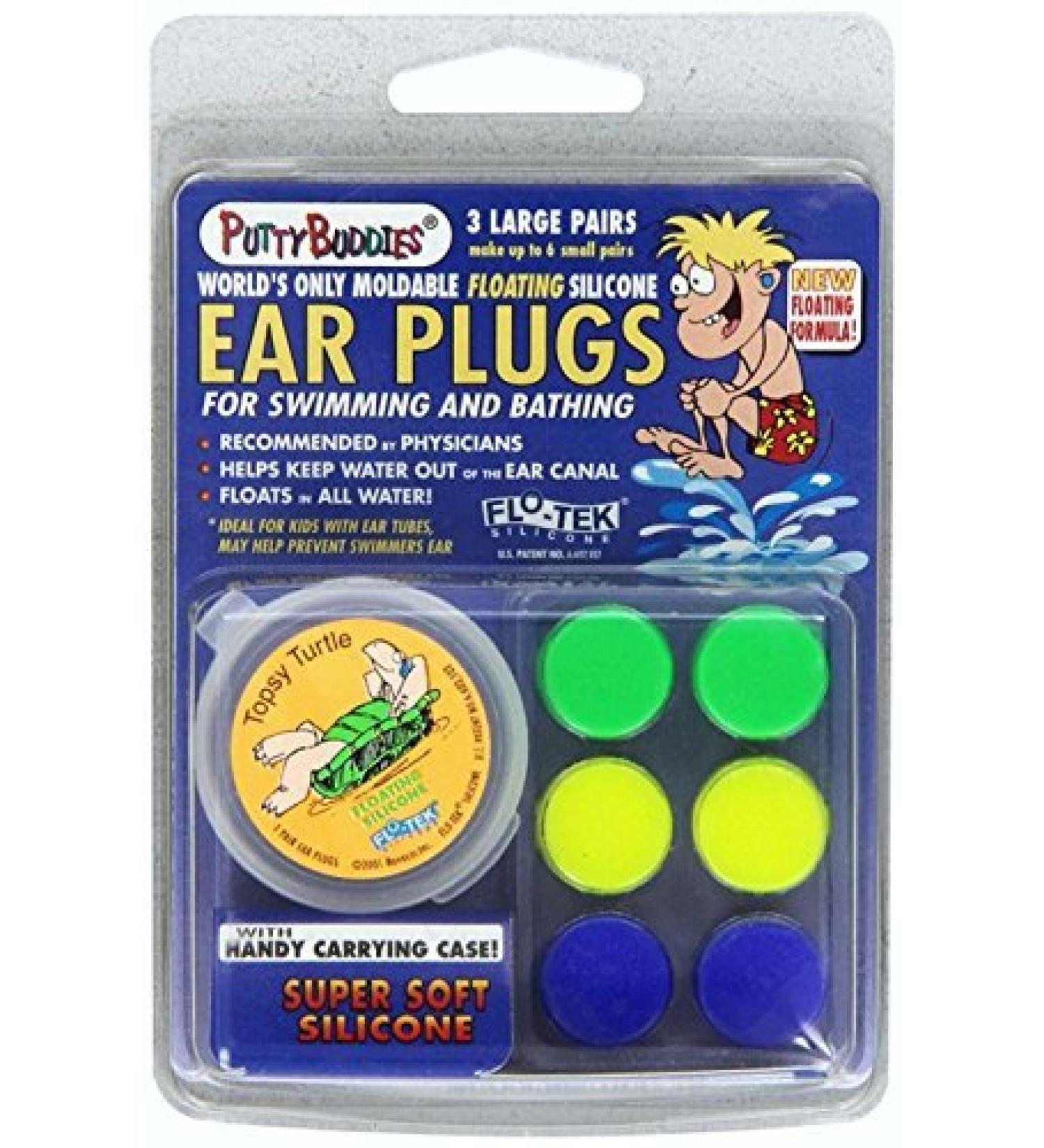 Putty Buddies Swimmer's Ear Plugs 3-Pack