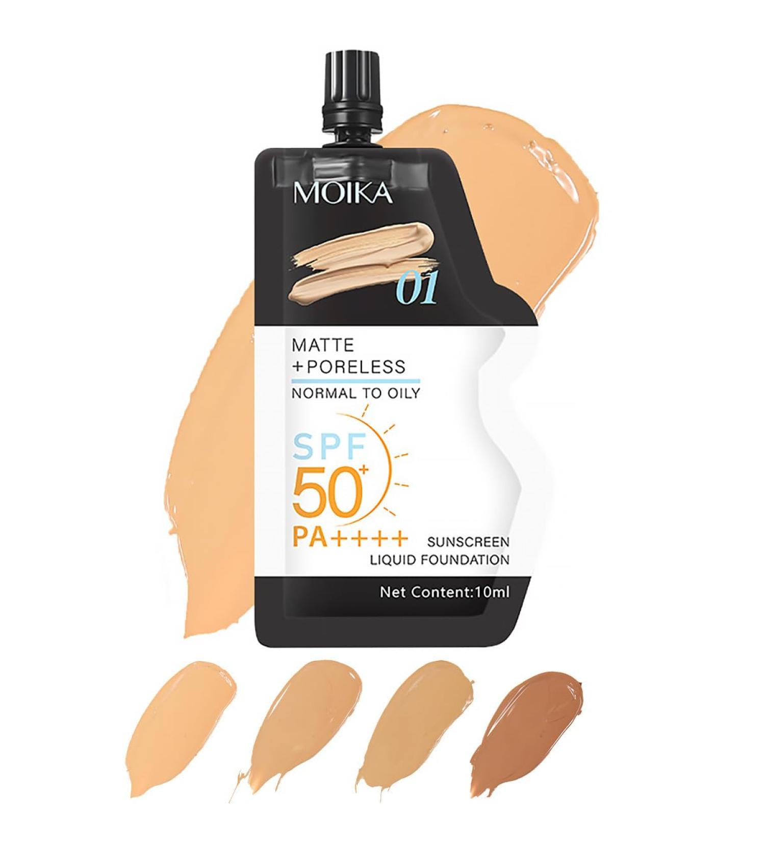Liquid Foundation with Full Coverage Matte Finish Long Lasting and Waterproof (01 10ml Travel Size) 10 ml (Pack of 1) 01 - Buy Online on GoSupps.com