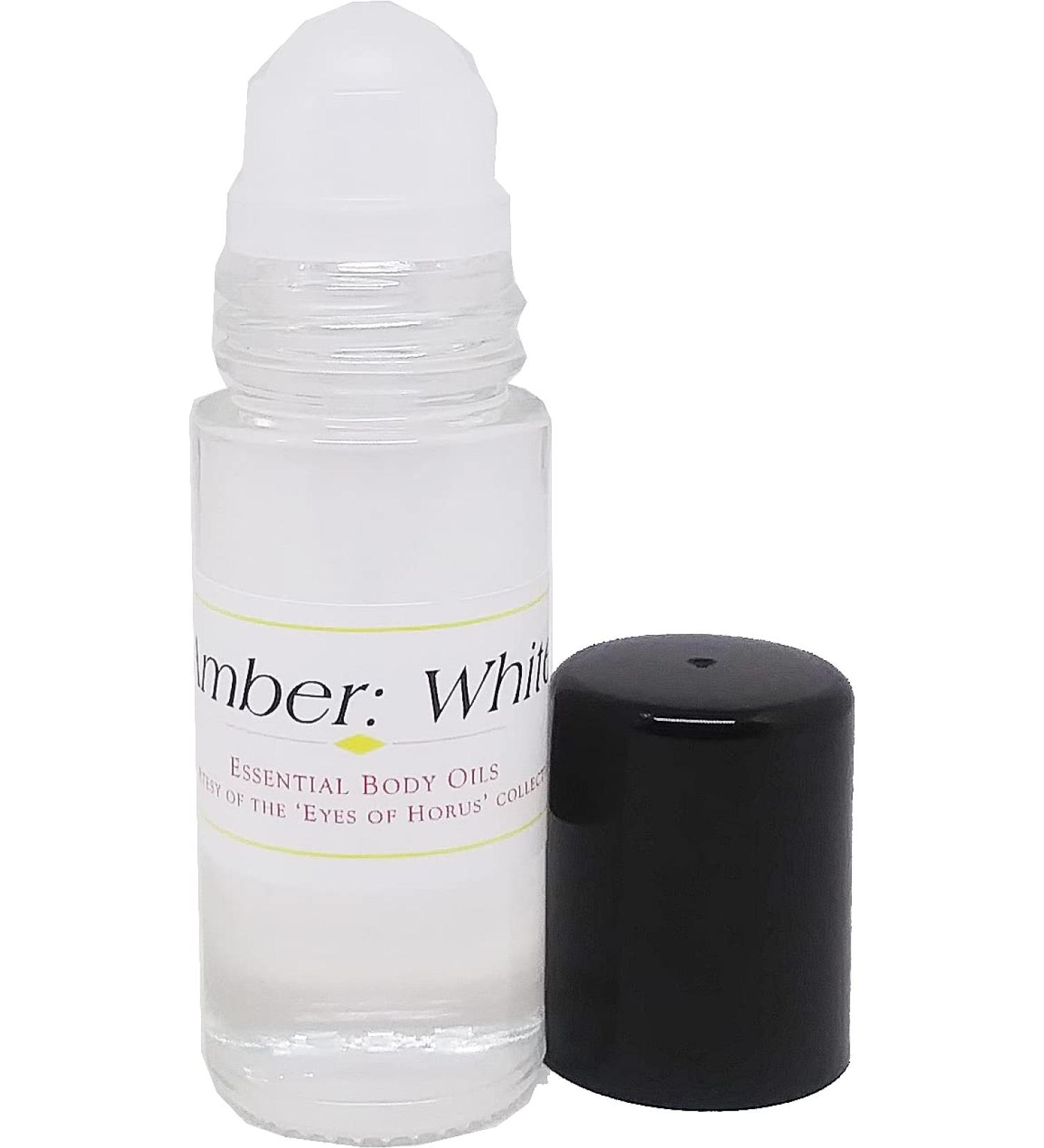 Amber: White Scented Body Oil Fragrance Roll-On - Clear - 1 oz. - ID#116024 1 Fl Oz (Pack of 1)
