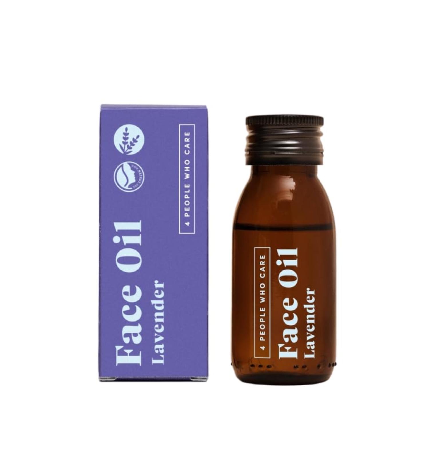 4peoplewhocare Organic Face Oil 50 ml - Argan Oil Jojoba Oil Hemp Oil Lavender - Vegan Skin Oil - Nutrient Rich Face Care - Suitable for Face Hair Body - Buy Online on GoSupps.com