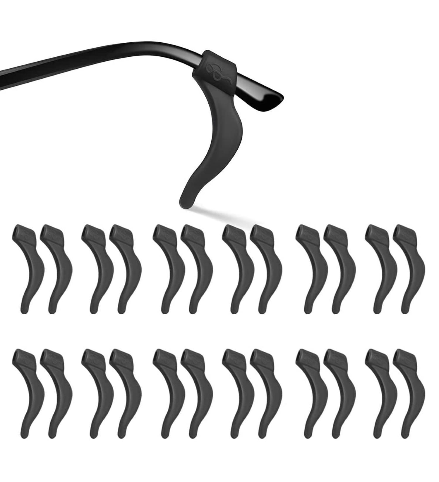 12 Pairs Silicone Anti-Slip Glasses Holders & Ear Pads - Comfortable Black Accessories for Reading Glasses - Buy Online on GoSupps.com