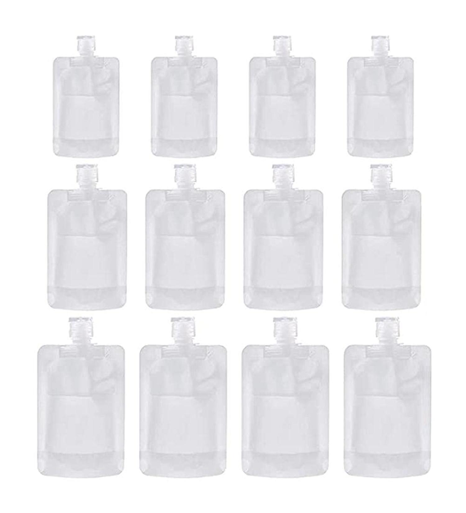 Buy Encomy 12 Portable Travel Fluid Makeup Packing Bag - Transparent Clamshell 30ml 50ml 100ml Refillable - 4PCs for International Shipping - Buy Online on GoSupps.com