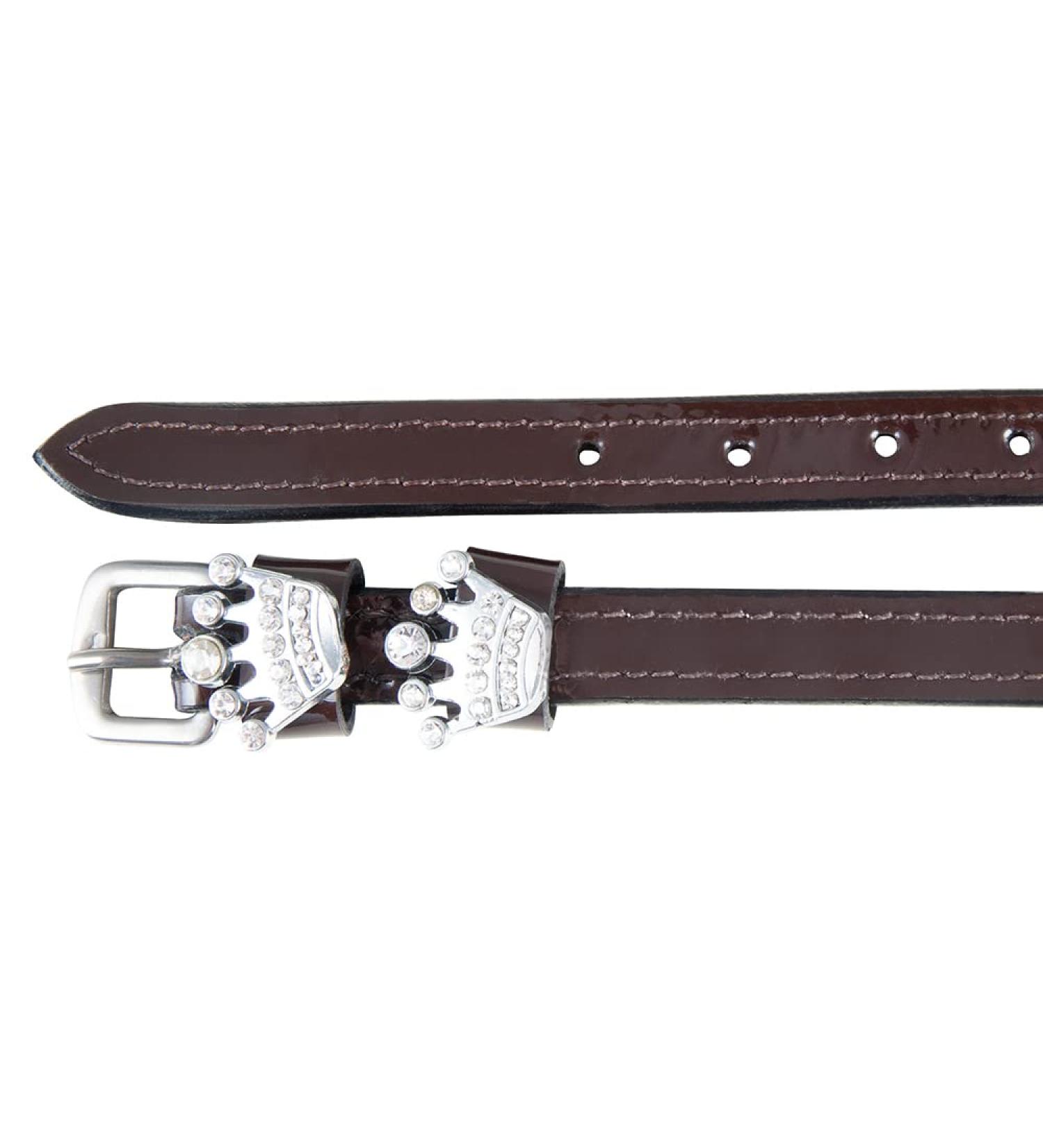 Buy PFIFF 102919 Patent Leather Spur Straps with Rhinestones - Brown Size 2 Children (40 cm x 1.3 cm) | International Shipping Available - Buy Online on GoSupps.com