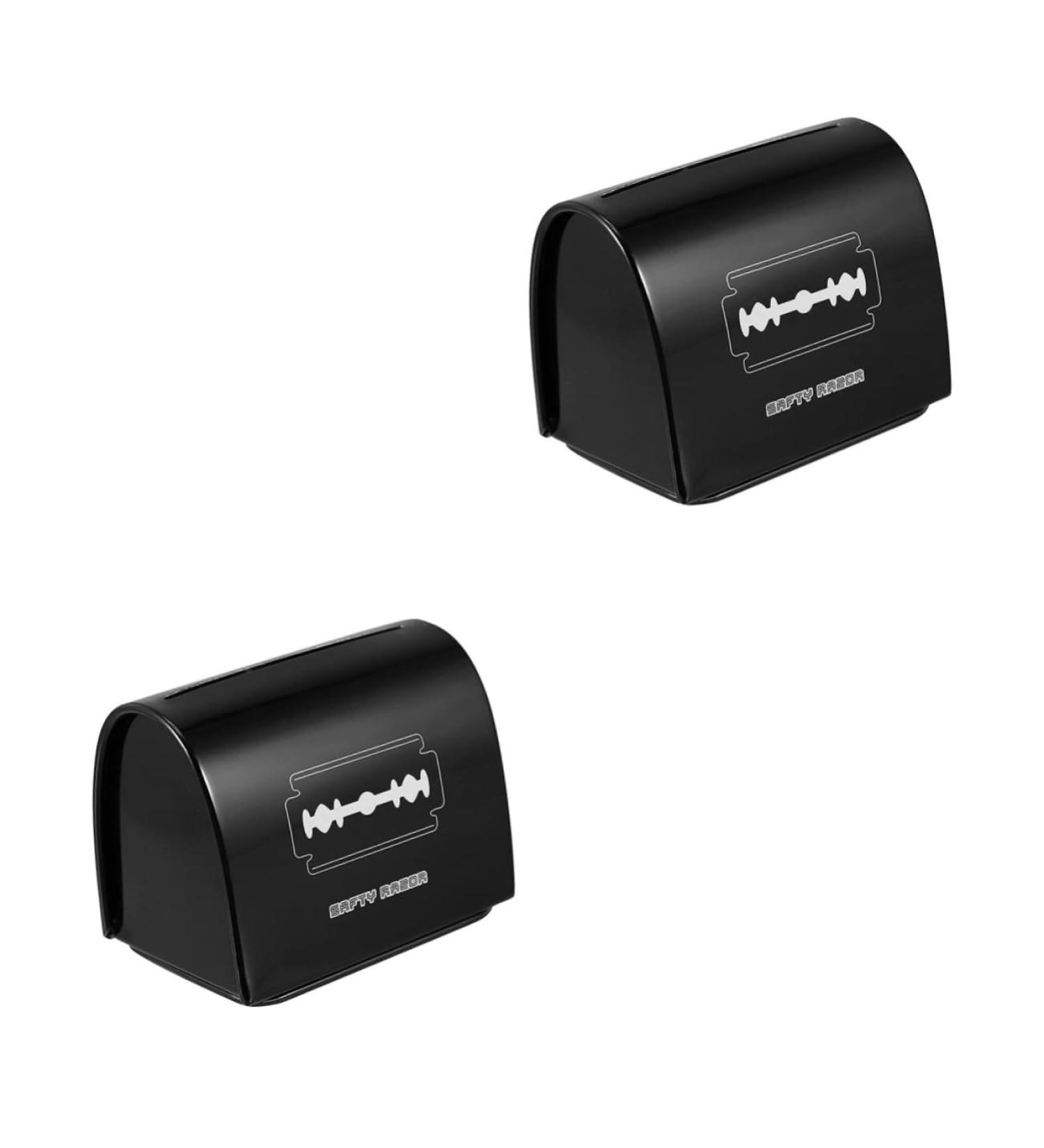 Angoily 2-Pack Blade Recycling Box & Razor Organizer for Hair & Eyelash Disposal - Durable Silicone Carrying Bag & One-Way Iron Box - Buy Online on GoSupps.com