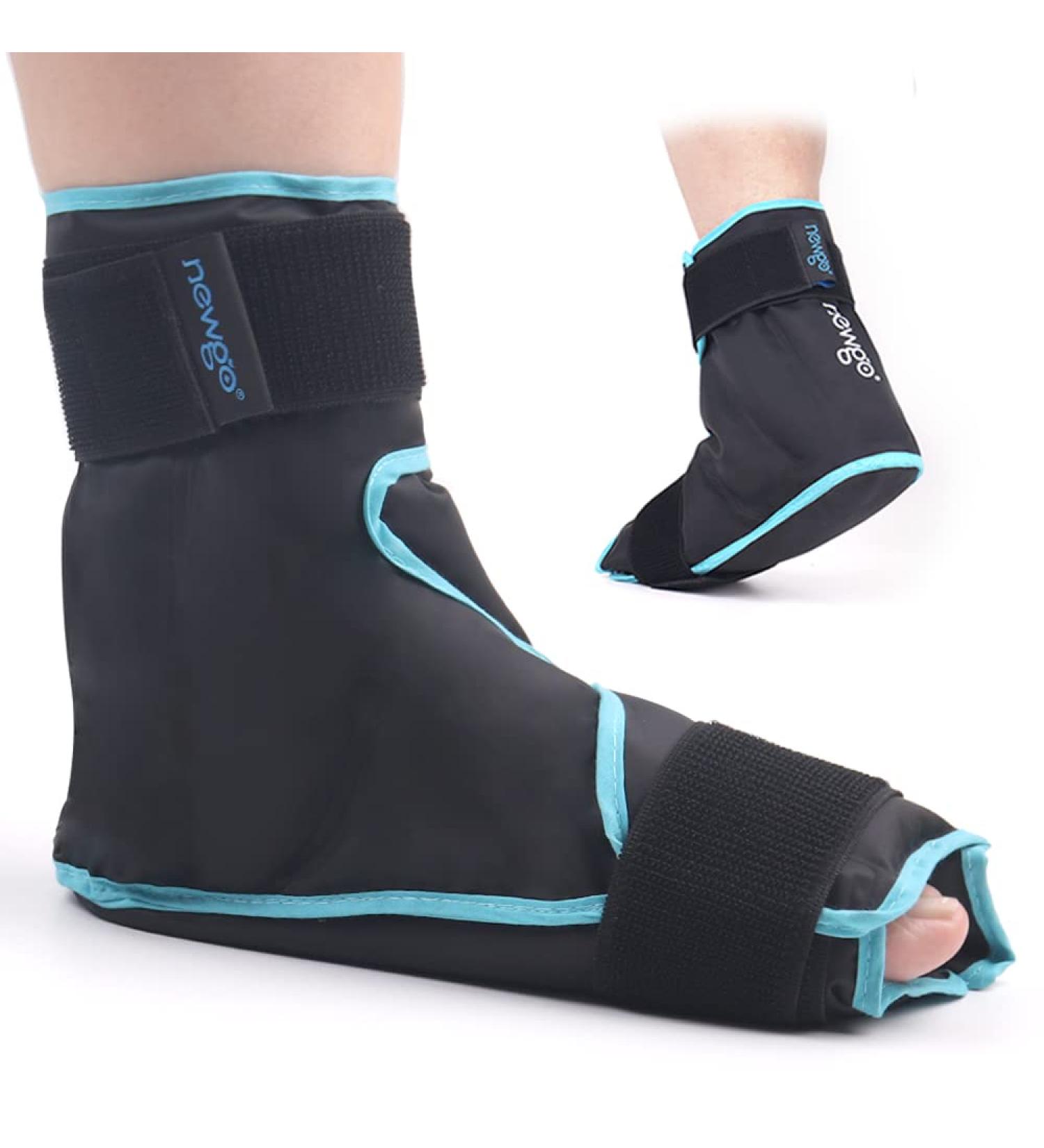 NEWGO Foot Ankle Ice Pack Wrap - Hot Cold Therapy Gel for Plantar Fasciitis, Swelling & Neuropathy Relief - Buy Online on GoSupps.com