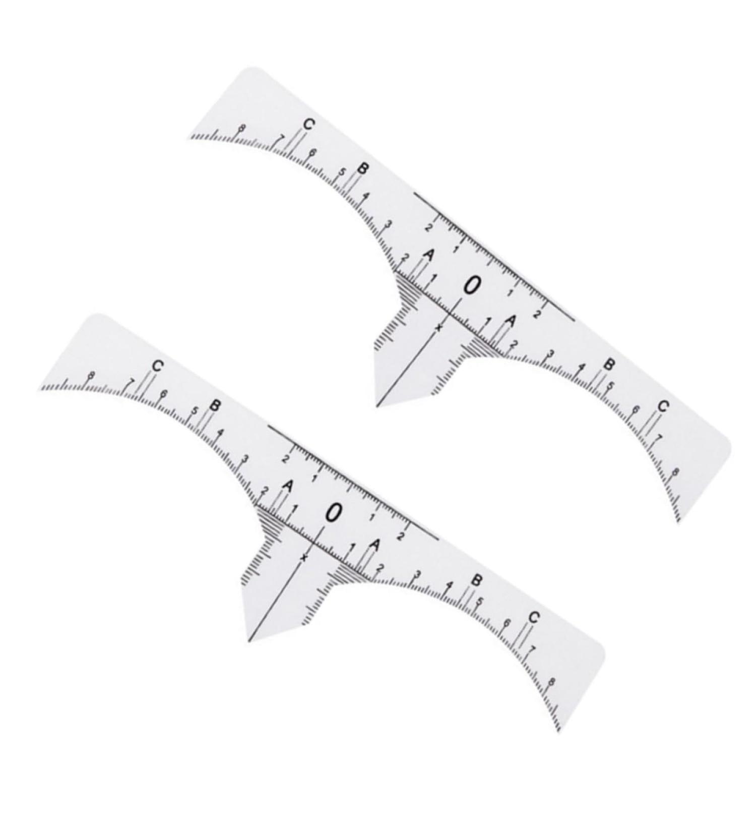 Baluue 10pcs Set Eyebrow Stencil Microblading Eyebrow Ruler Brow Ruler Sticker Eyebrow Template White - Buy Online on GoSupps.com